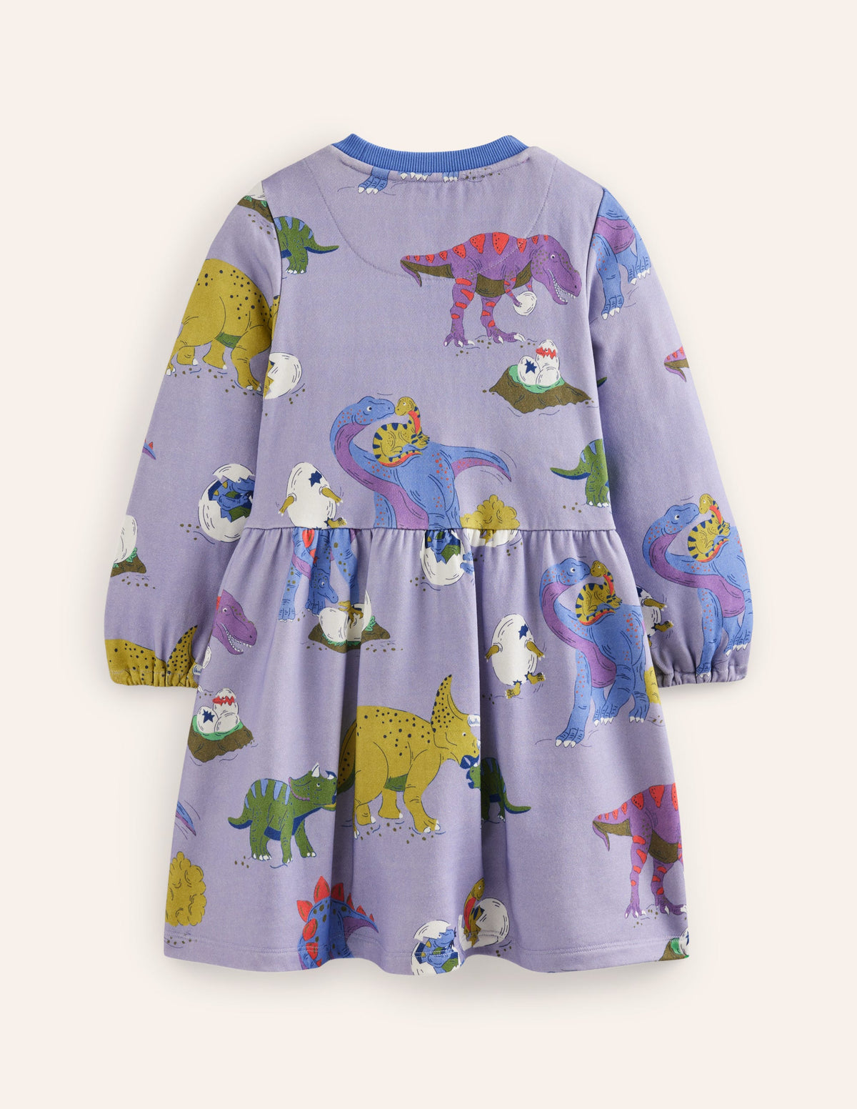 Loopback Sweatshirt Dress-Lilac Dino Family - Image 6
