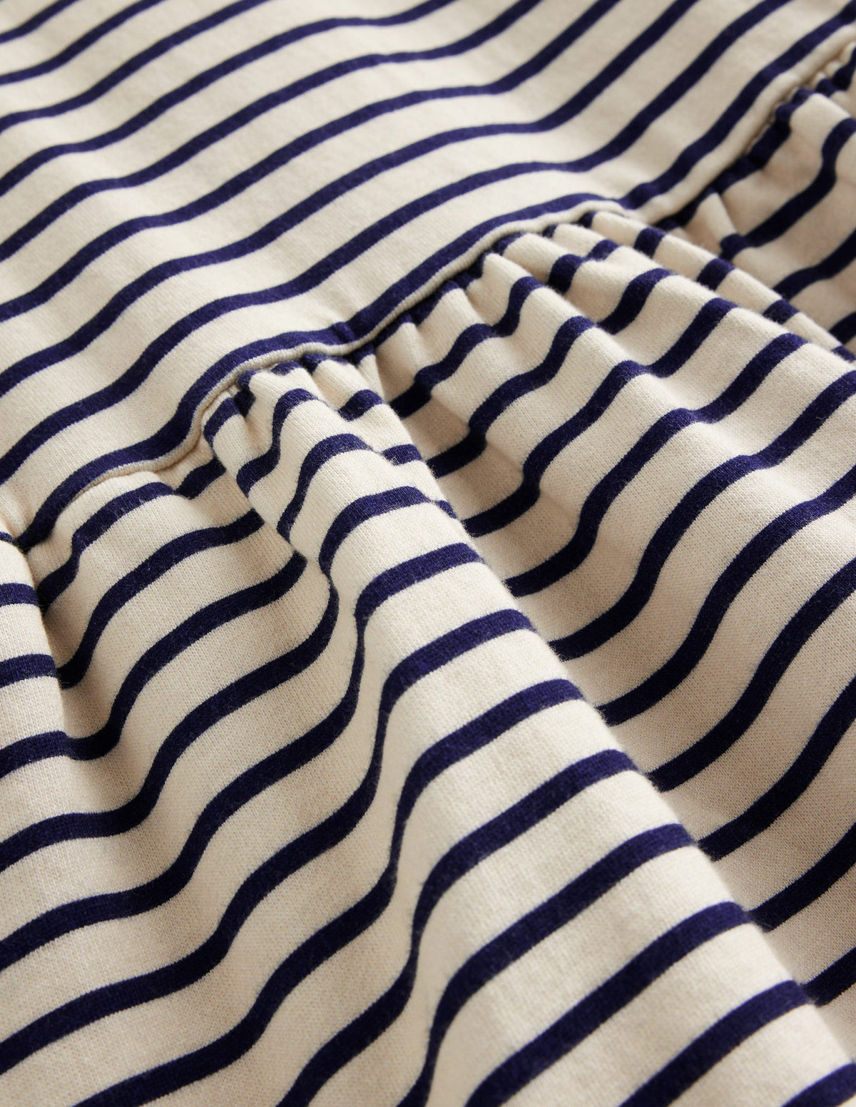 Loopback Sweatshirt Dress-White/ College Navy Stripe-3