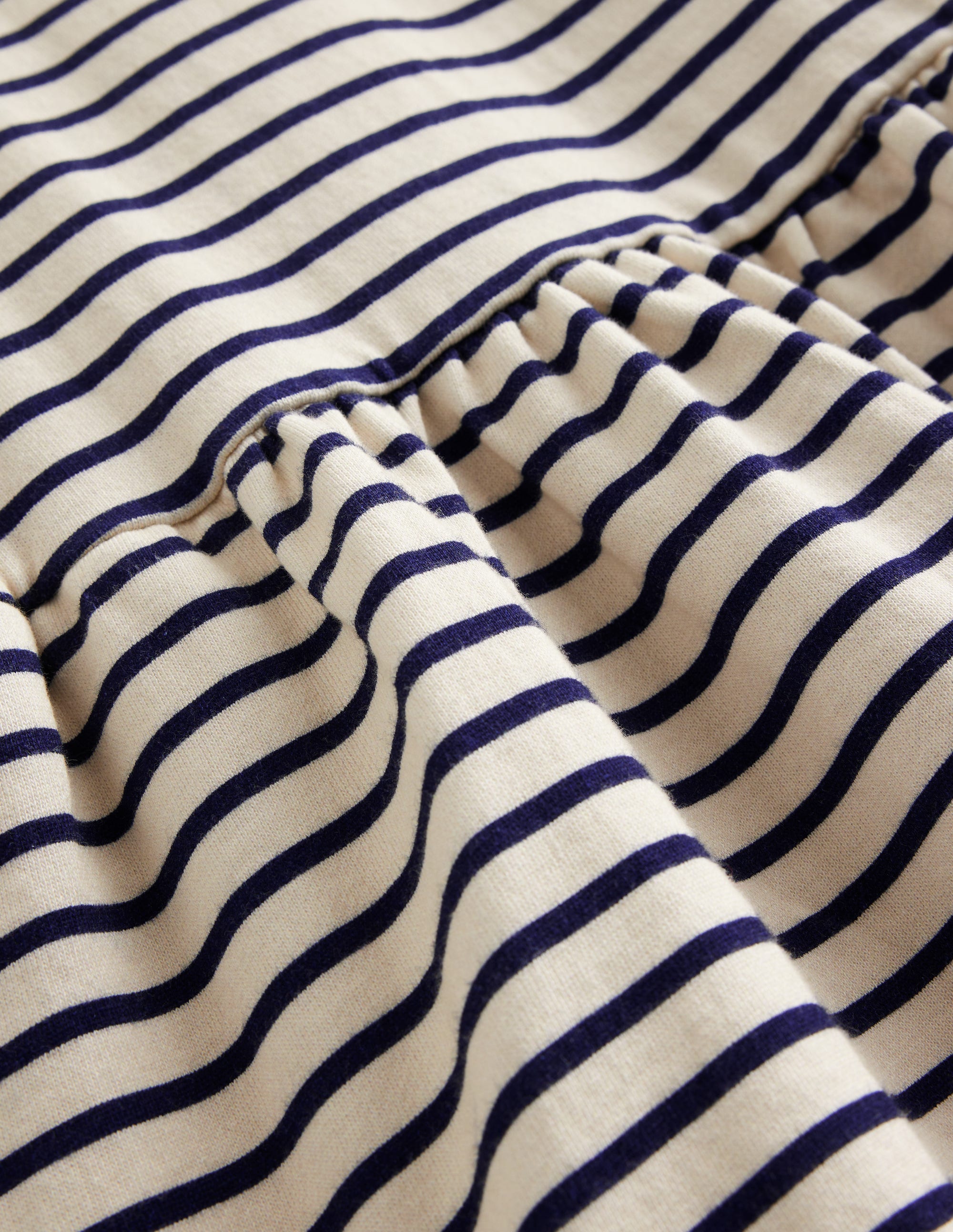 Loopback Sweatshirt Dress-White/ College Navy Stripe - Image 3