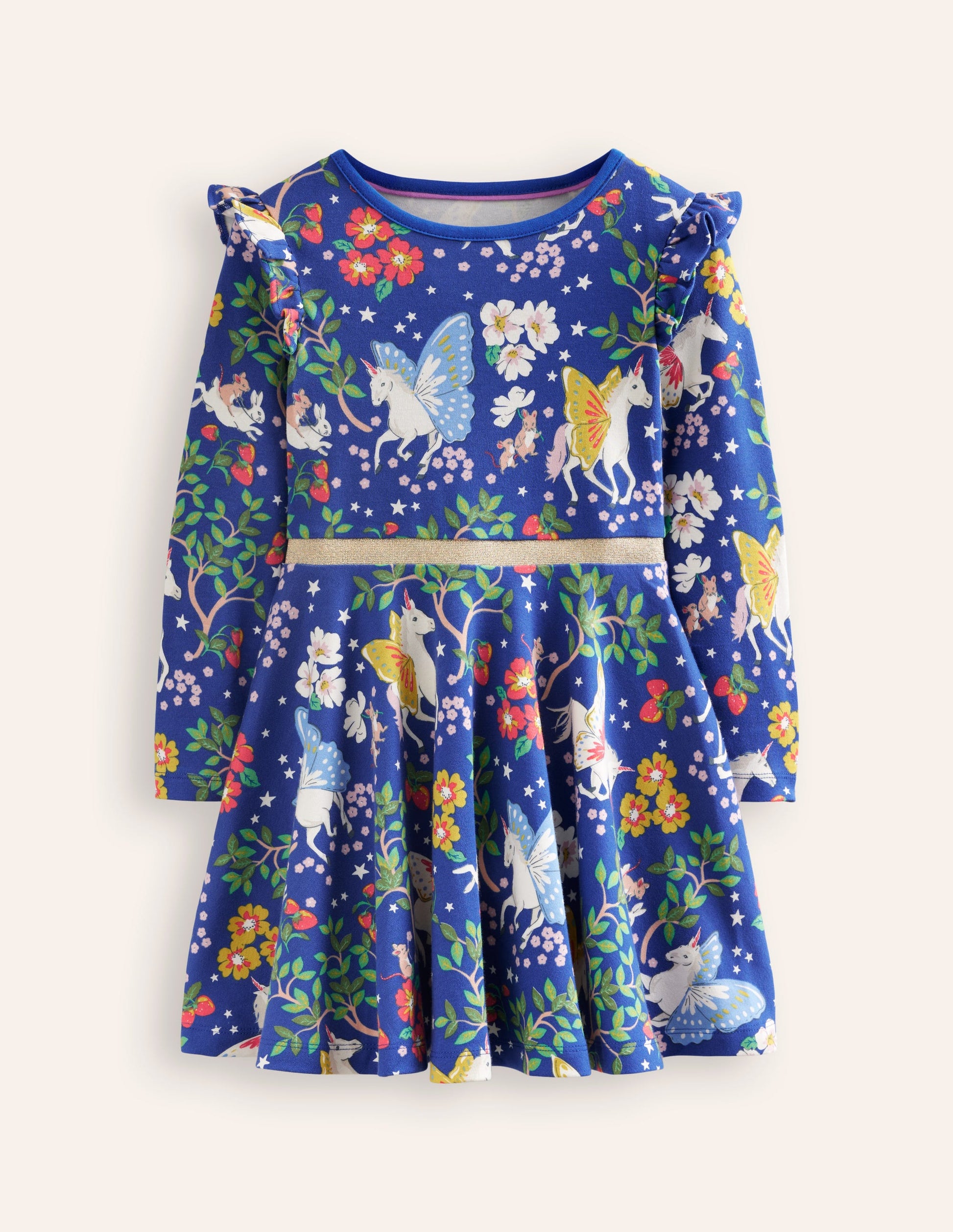 Mabel Twirly Ballerina Dress-Blue Enchanted Unicorn-1