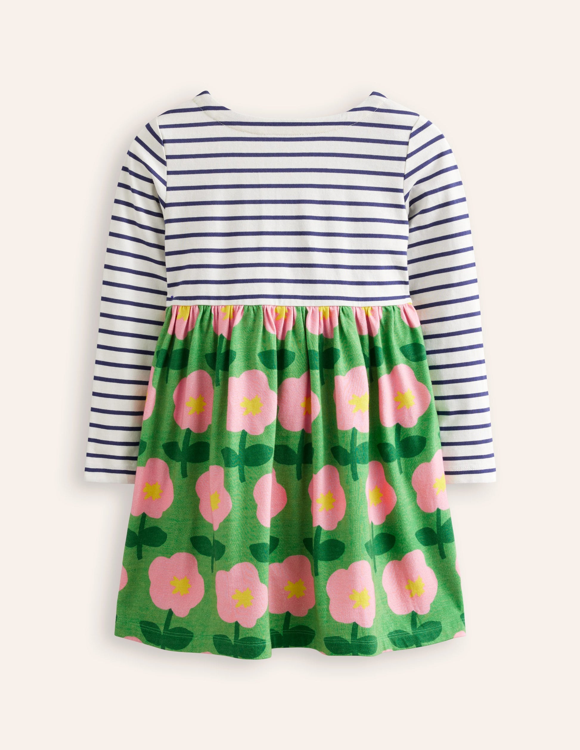 Hotchpotch Jersey Dress-Rich Emerald Cut Out Flower-2