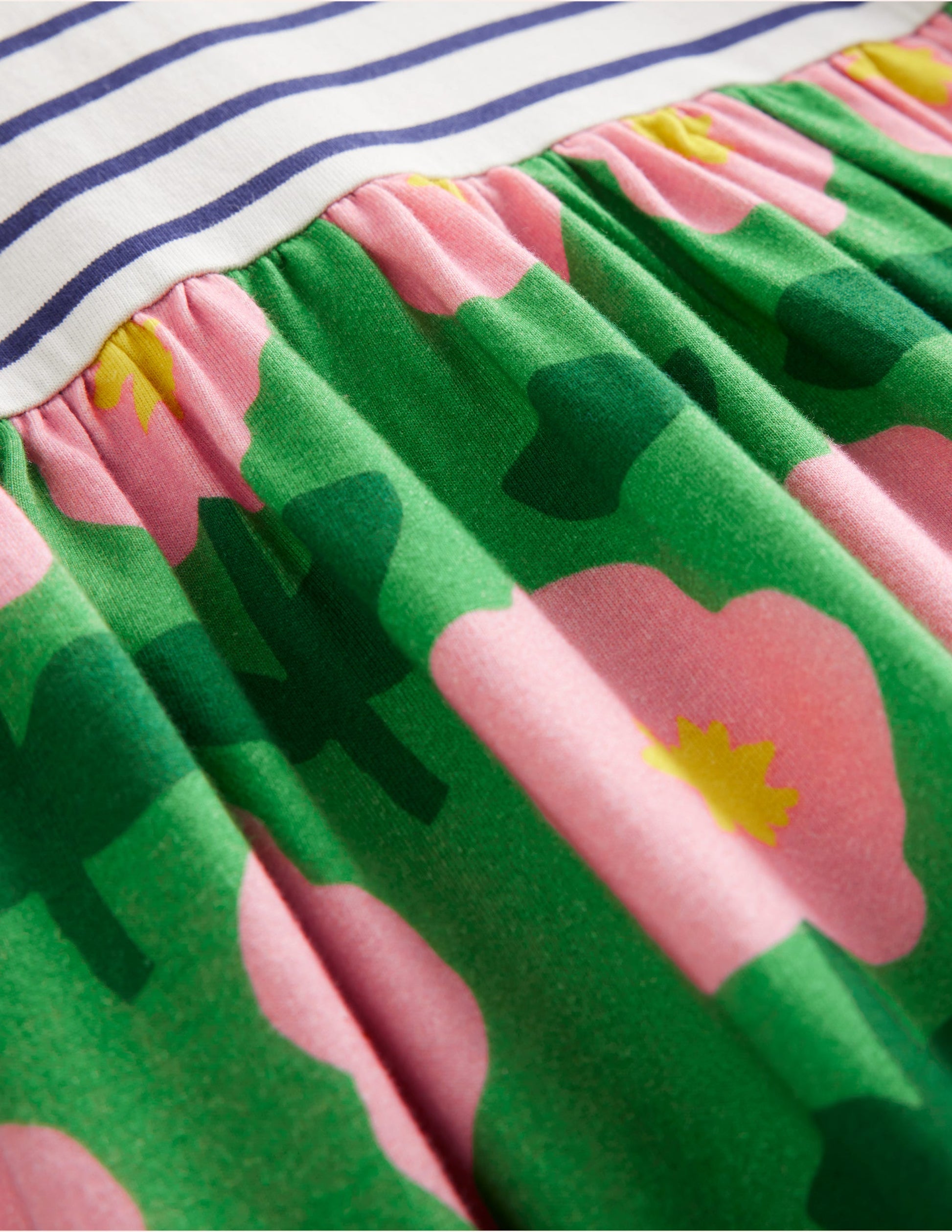 Hotchpotch Jersey Dress-Rich Emerald Cut Out Flower-3