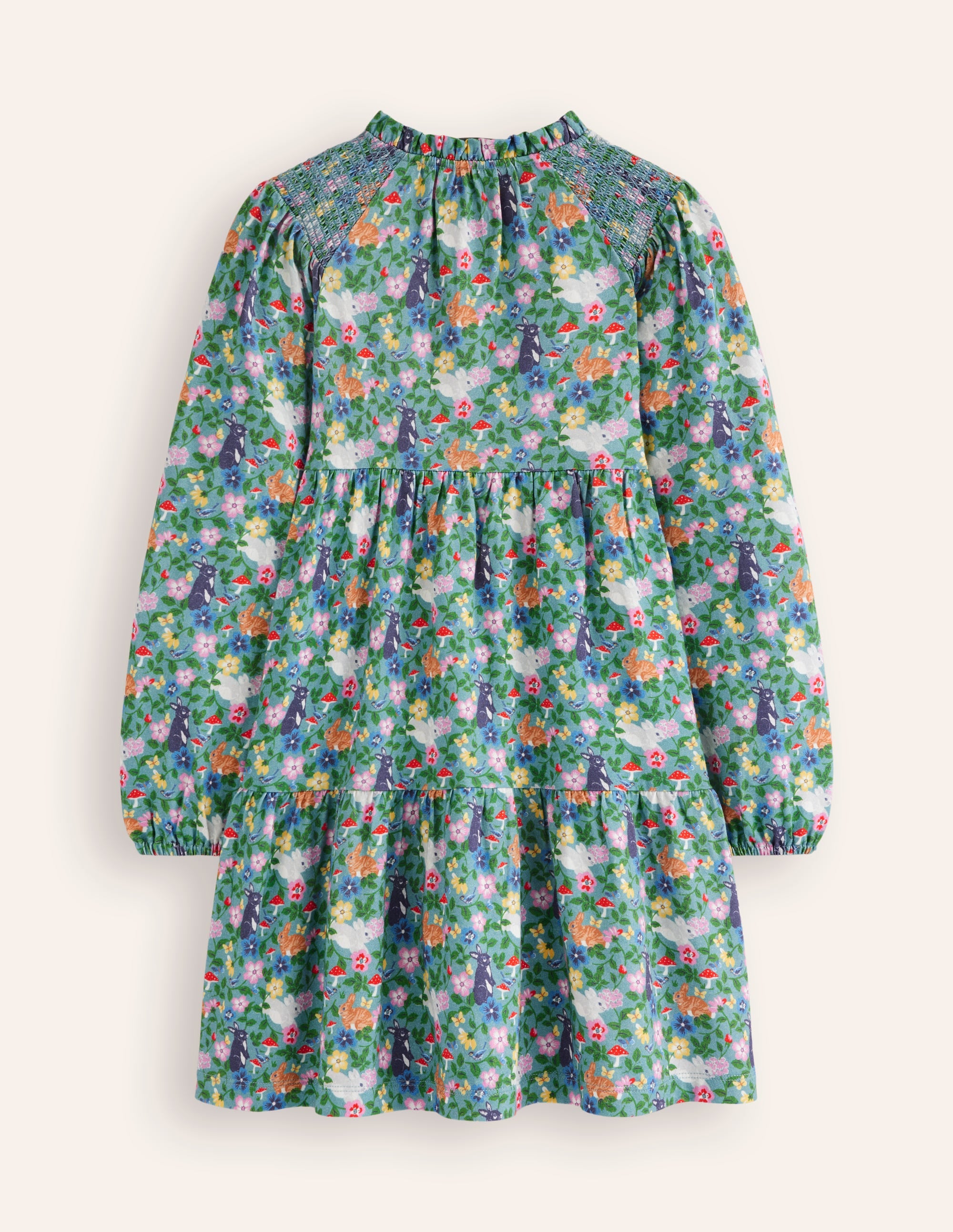 Tiered Jersey Dress-Brook Blue Bunny Field - Image 2