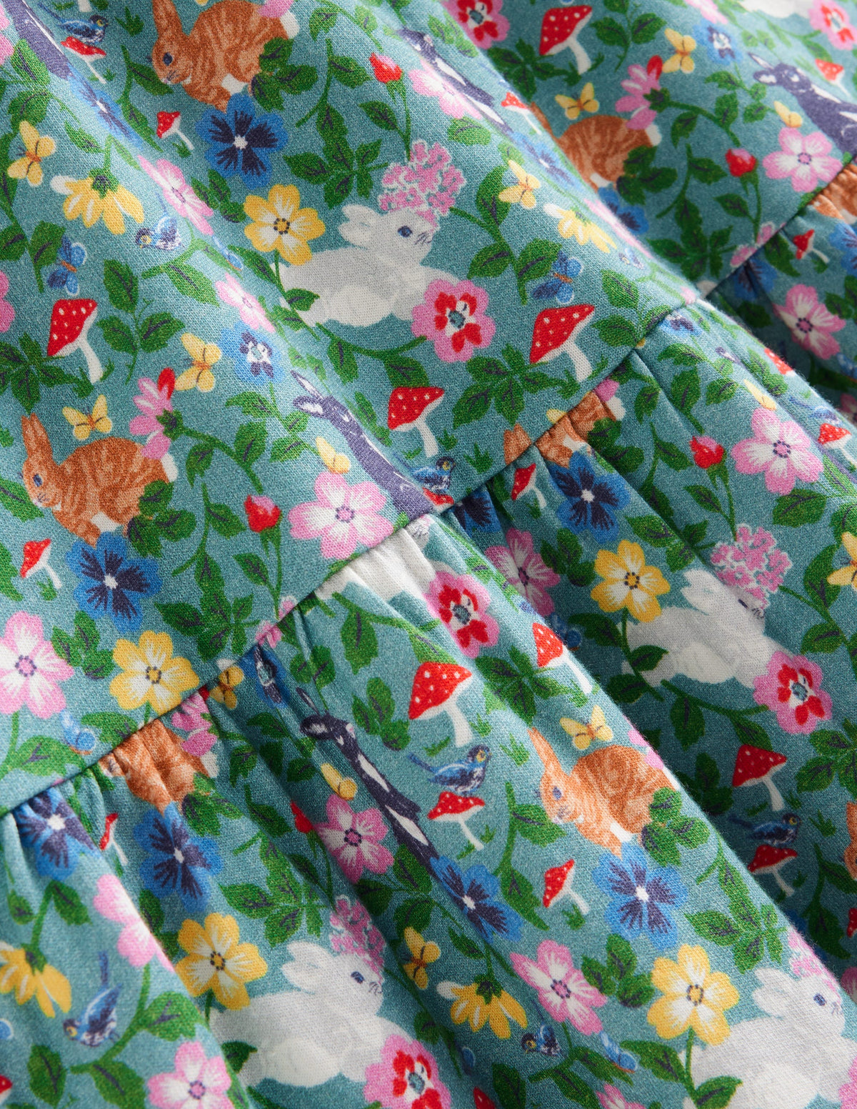 Tiered Jersey Dress-Brook Blue Bunny Field-3