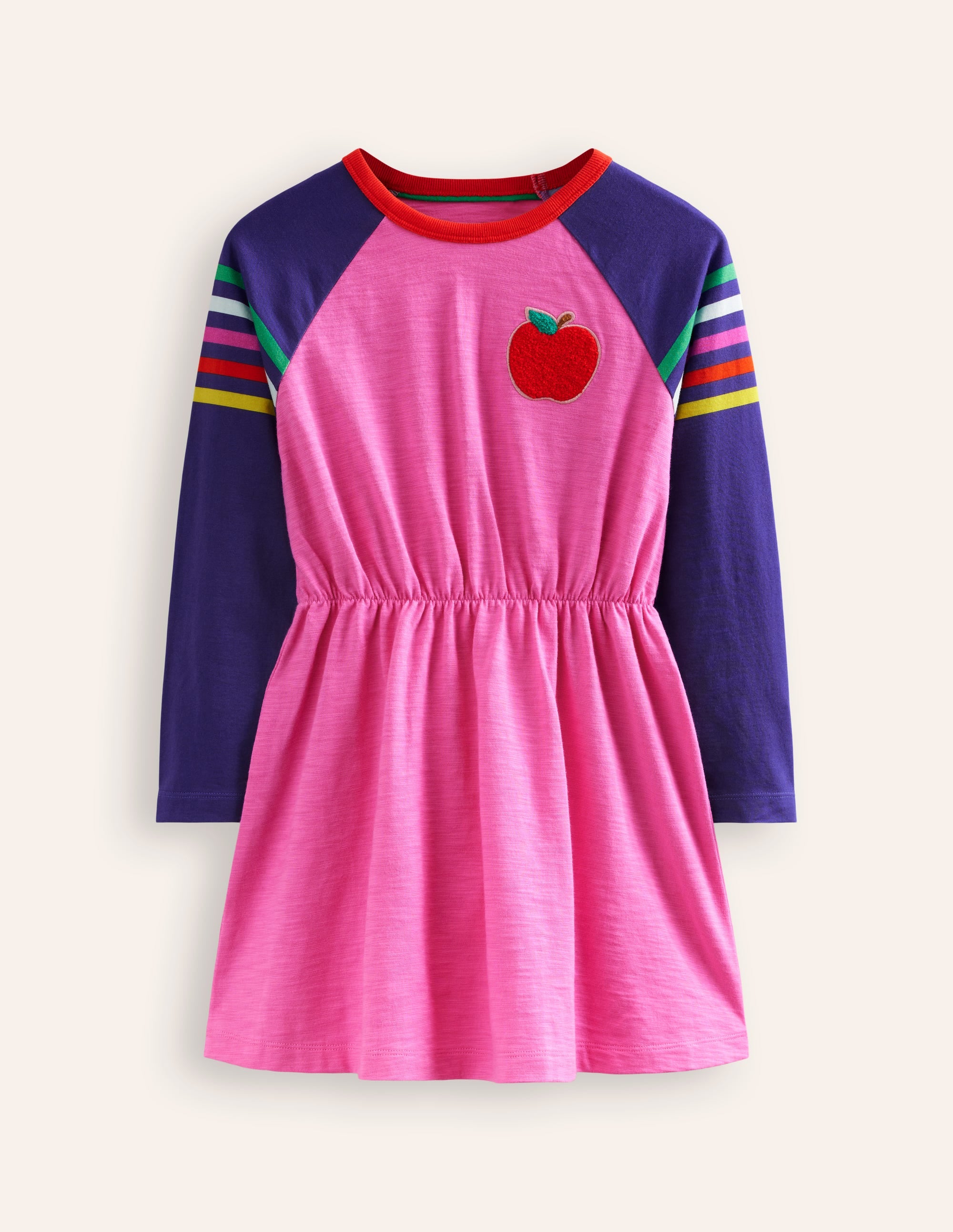 Raglan Logo Dress-Tickled Pink Apple - Image 1