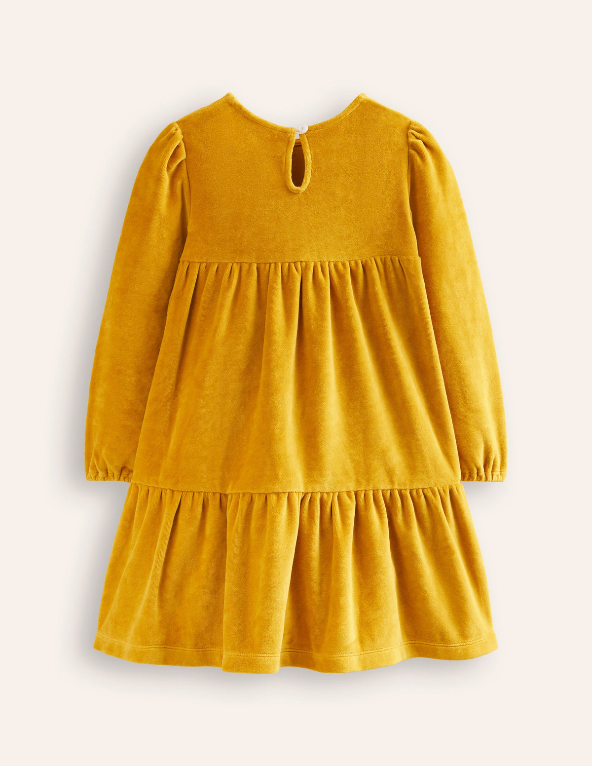 Tiered Velour Dress-Golden Palm - Image 2