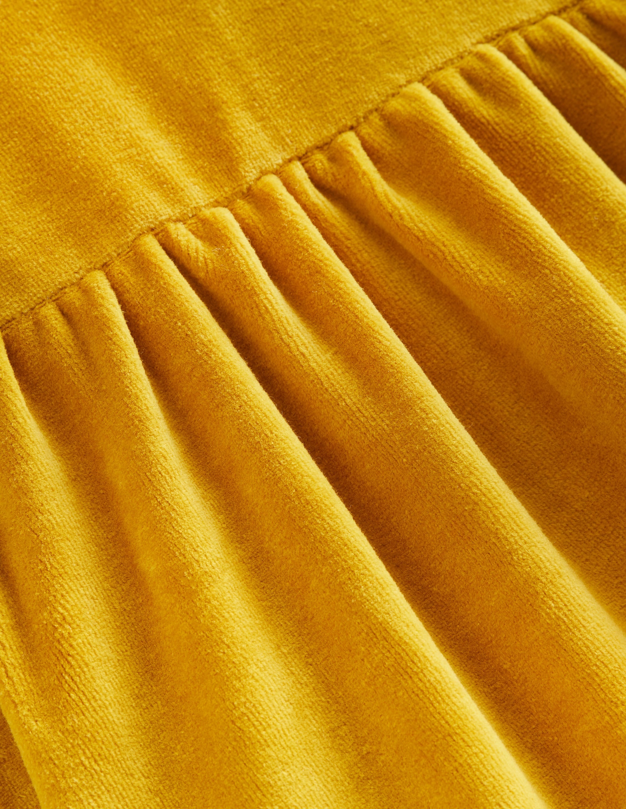 Tiered Velour Dress-Golden Palm - Image 3