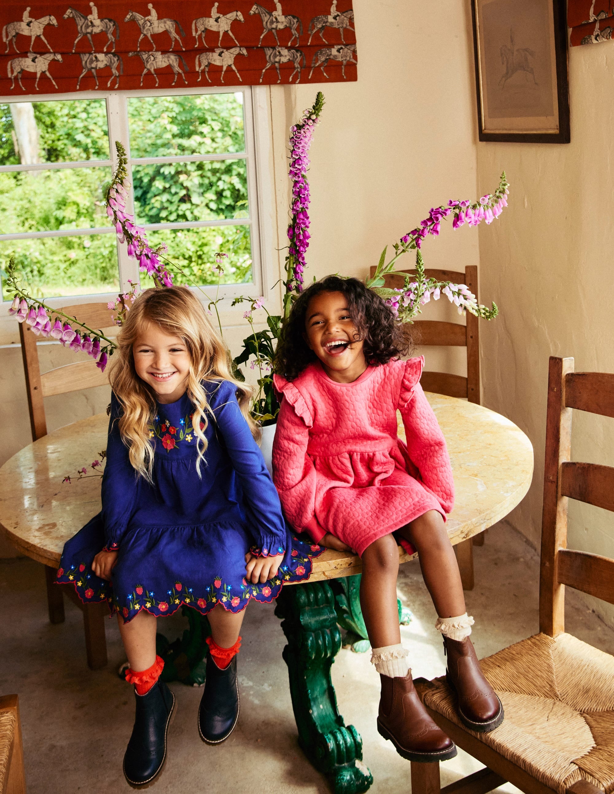 Flower Jacquard Sweat Dress-Rose Petal Pink - Image 4