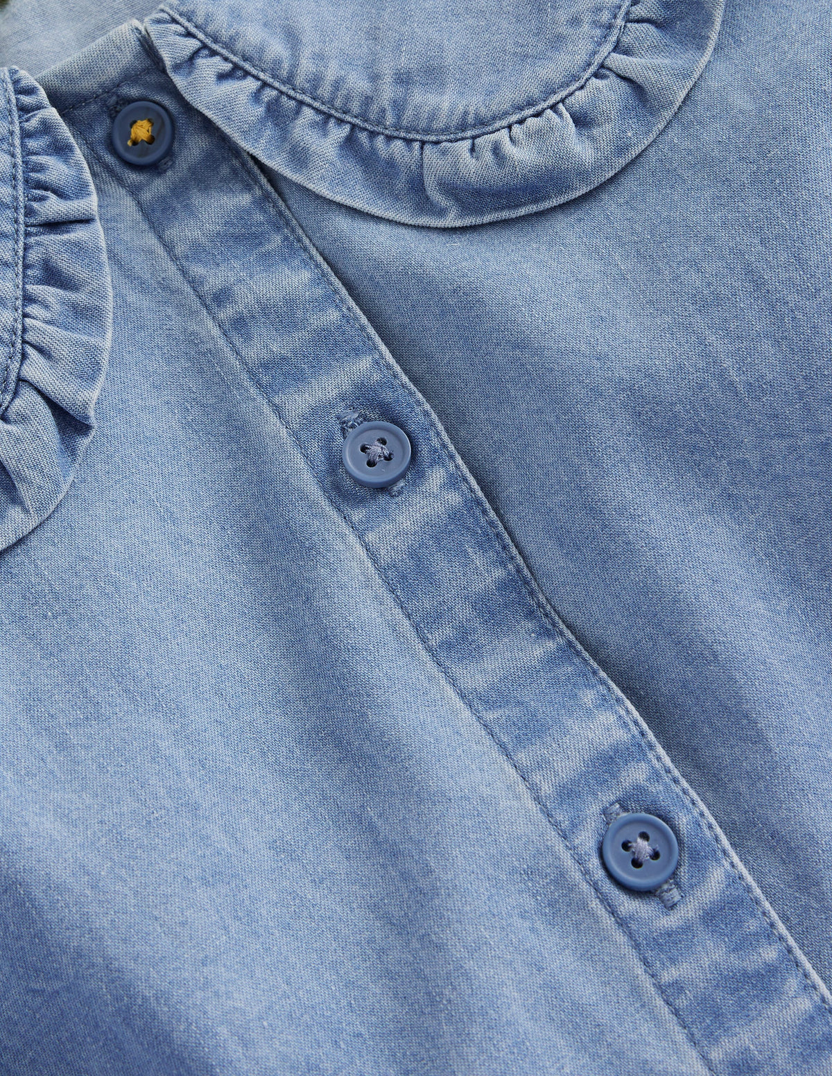 Frilly Collared Blouse-Chambray - Image 3