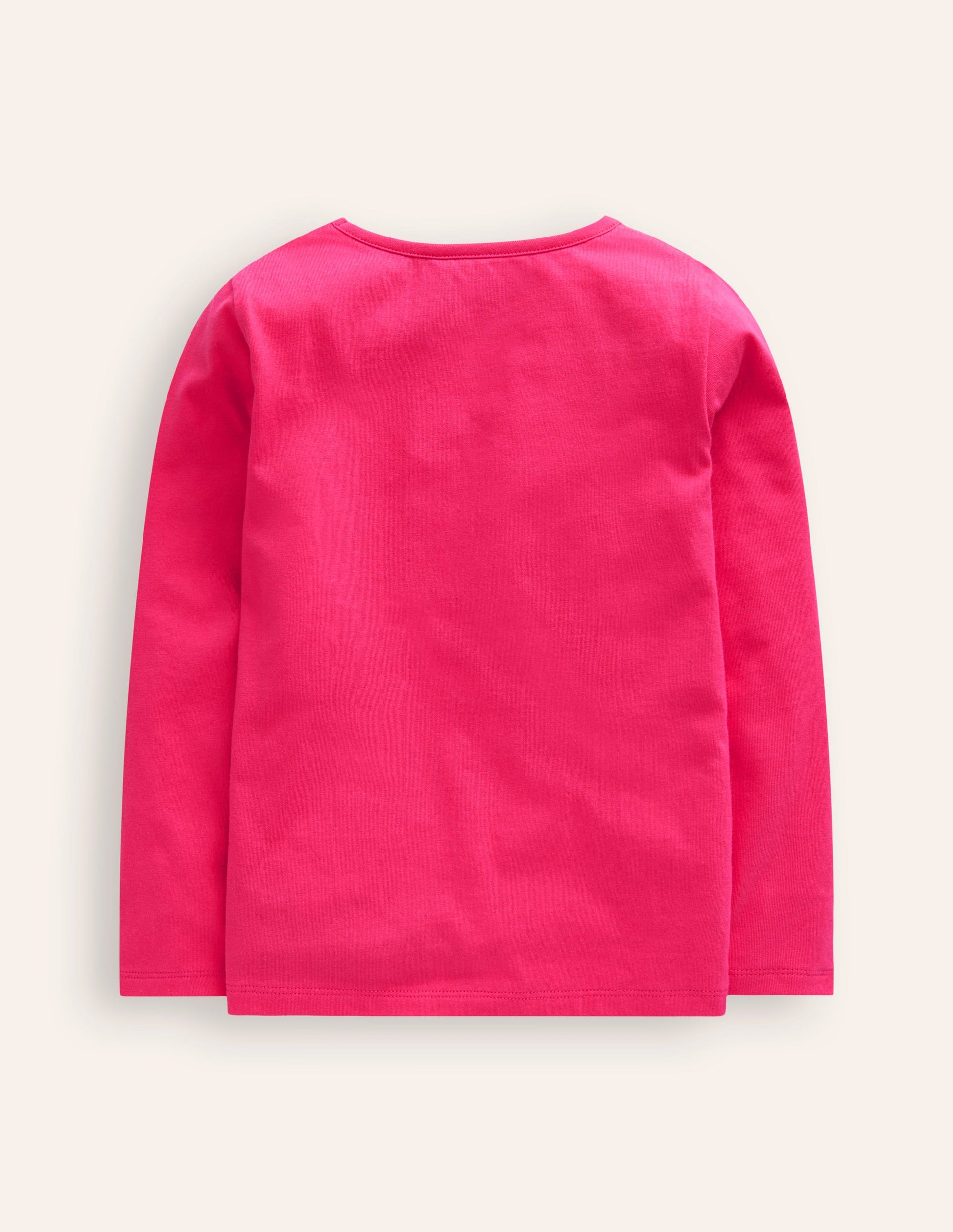 Appliqué Long Sleeve Top-Rose Pink Unicorn-2