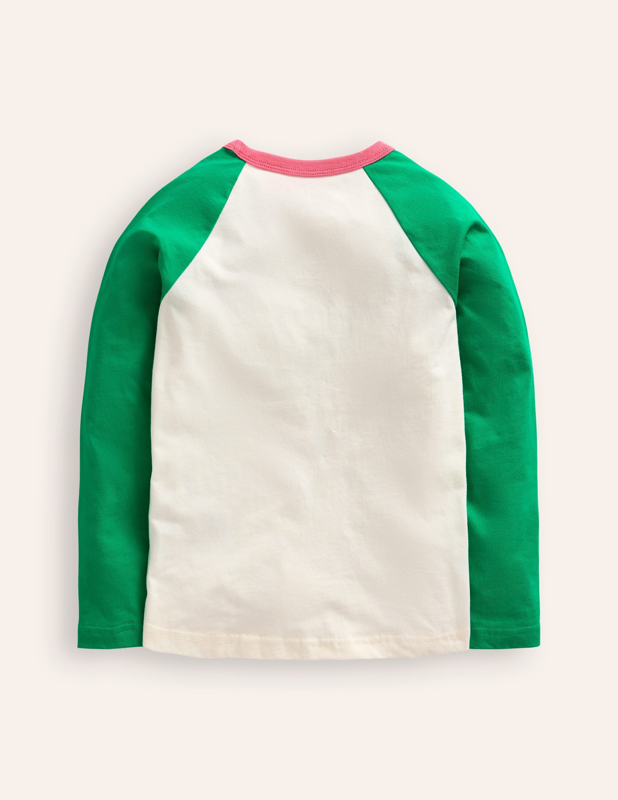 Colourblock Raglan T-shirt-Topaz Green Multi Hearts - Image 2