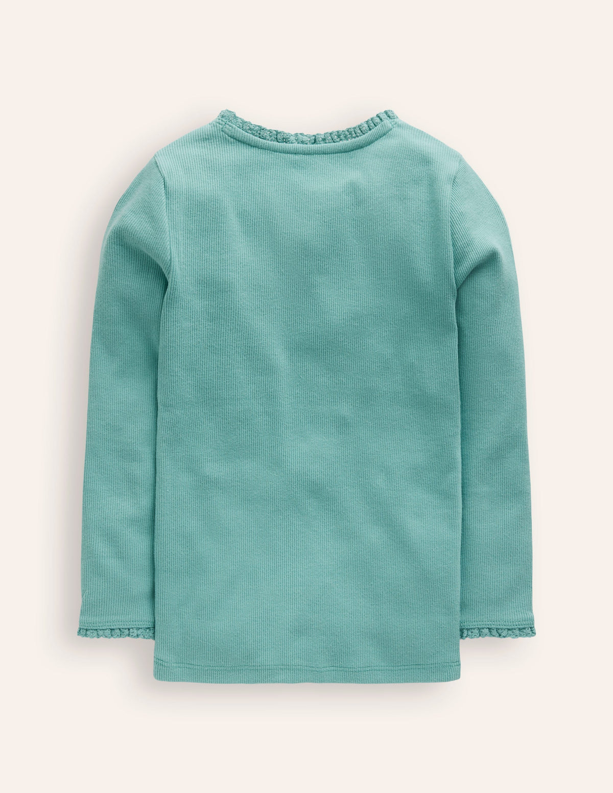Ribbed Long Sleeve T-shirt-Brook Blue-2