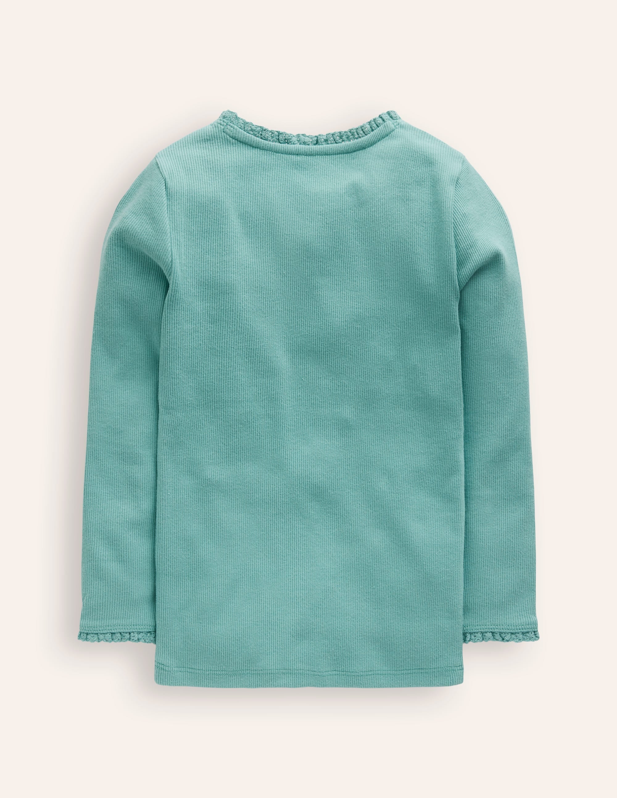 Ribbed Long Sleeve T-shirt-Brook Blue - Image 2