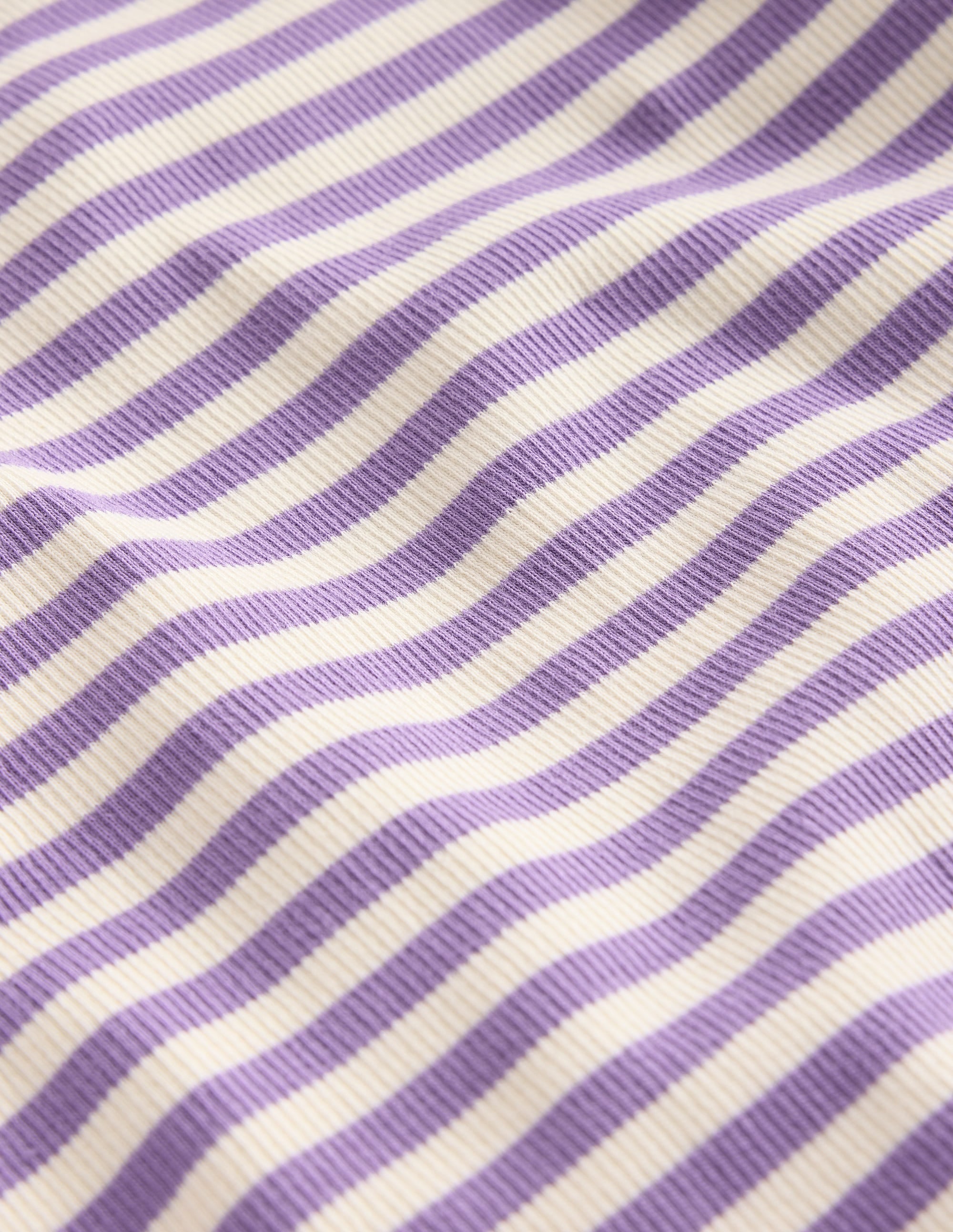 Ribbed Long Sleeve T-shirt-Aster Purple/ Ivory - Image 3
