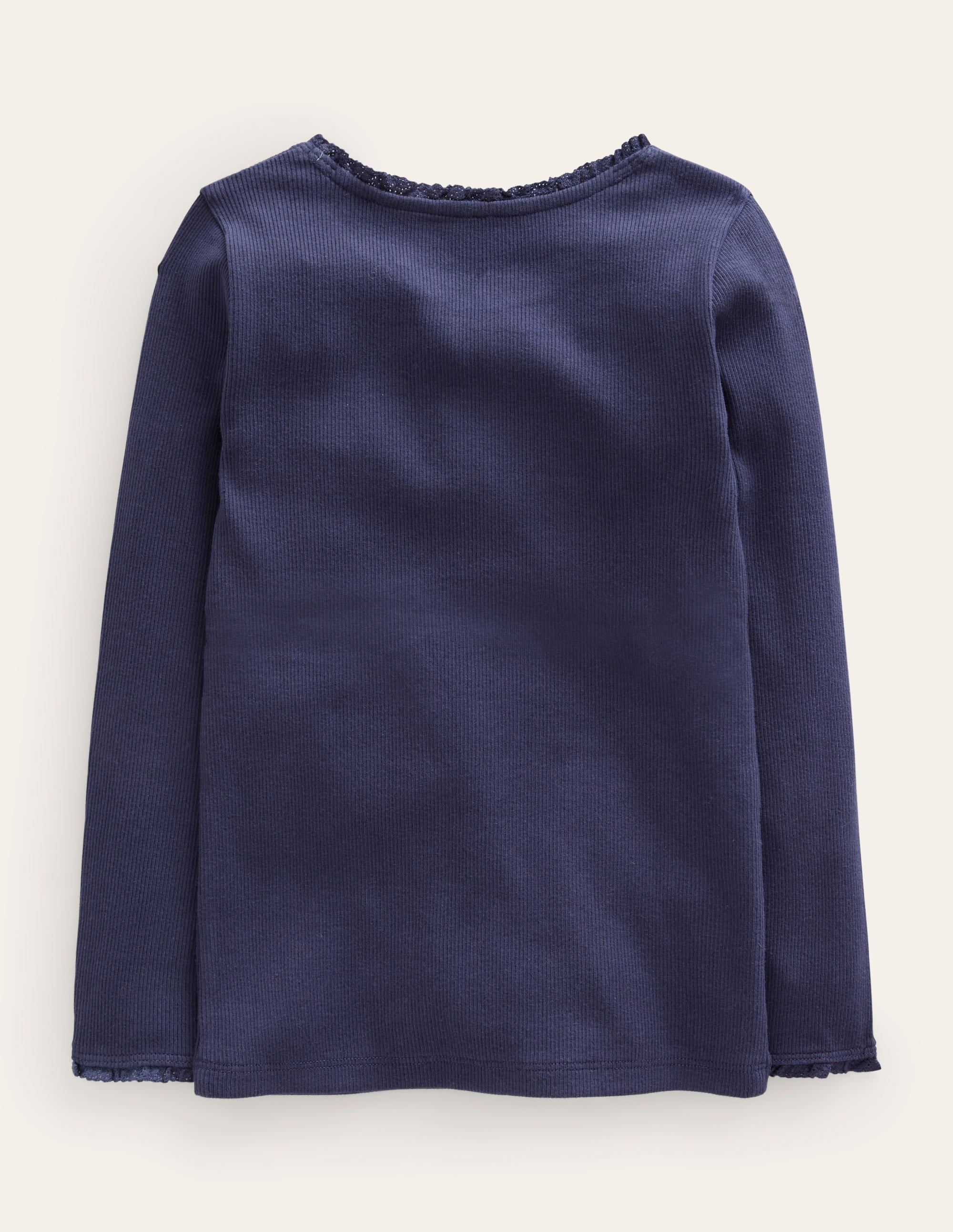 Ribbed Long Sleeve T-shirt-Starboard Blue - Image 2