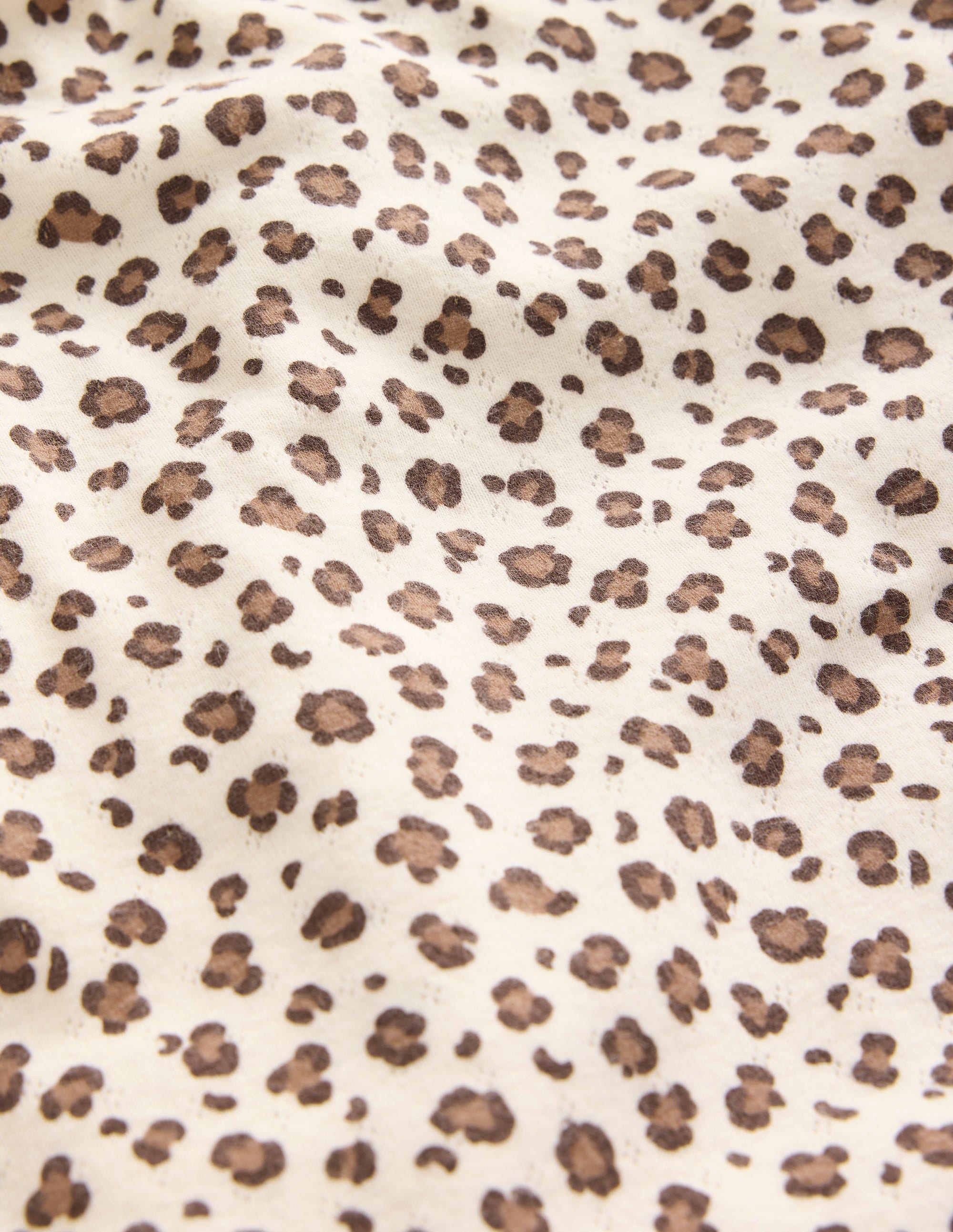 Long Sleeve Pointelle Top-Leopard - Image 3