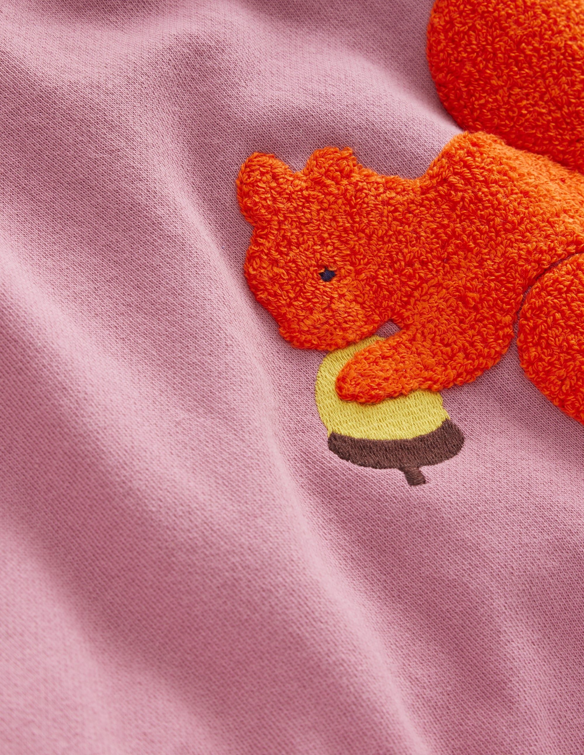 Appliqué Hoodie-Soft Lavender Squirrel - Image 3