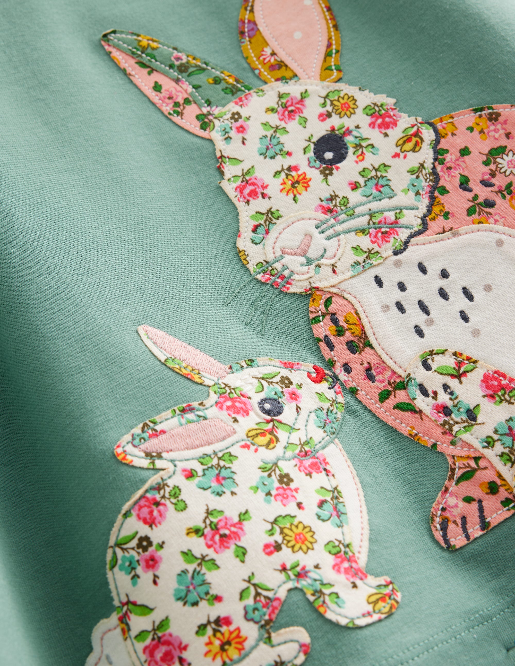 Appliqué Jersey Tunic-Eucalyptus Bunny - Image 3