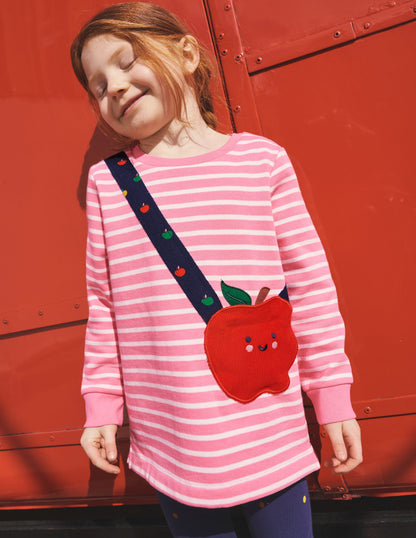 Appliqué Bag Tunic-Cosmos Pink/ Ivory Apple-4