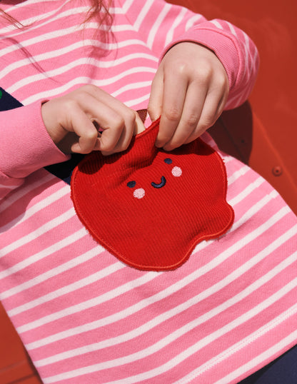 Appliqué Bag Tunic-Cosmos Pink/ Ivory Apple-5