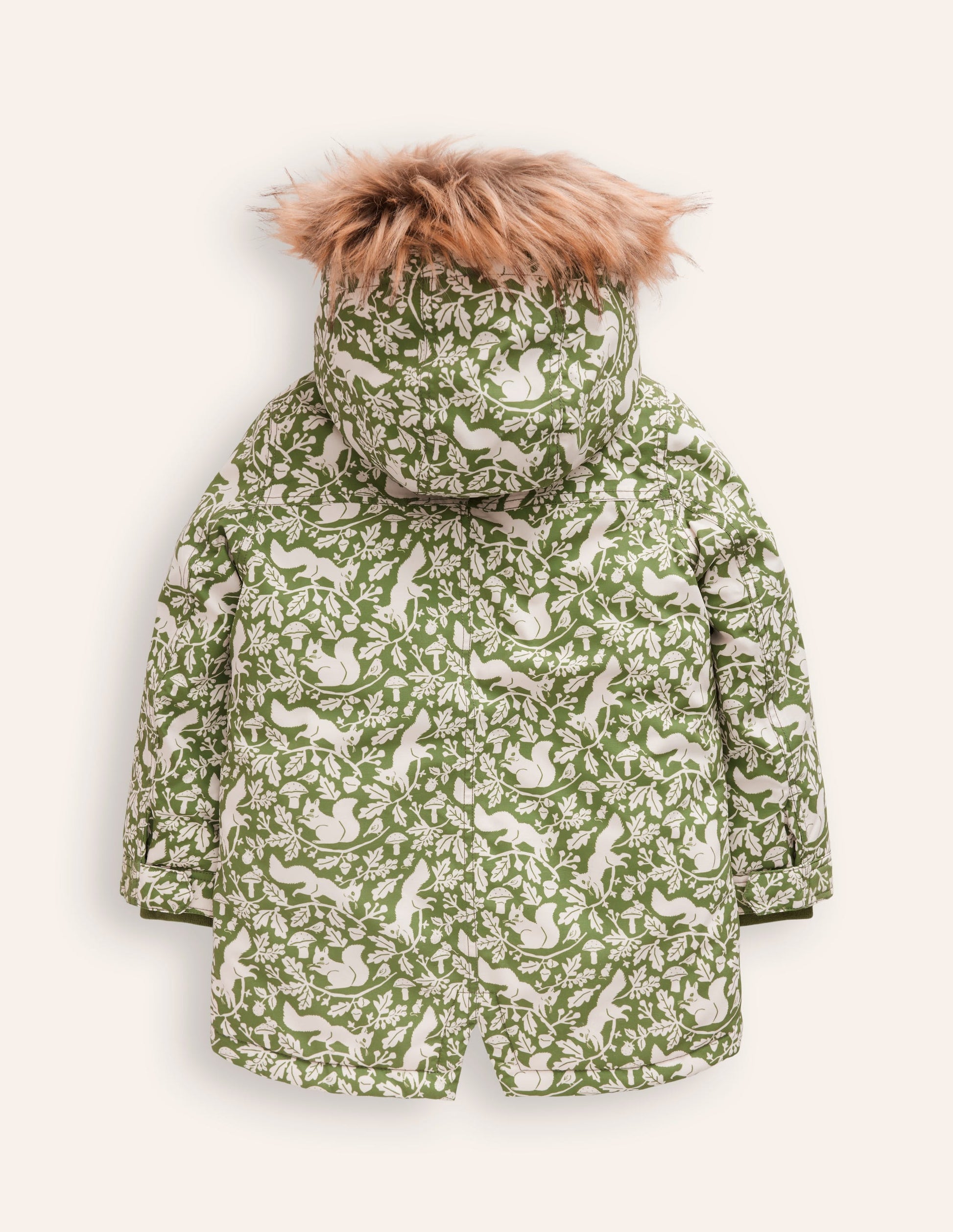 Authentic Waterproof Parka-Safari Green Woodland Squirrel-3