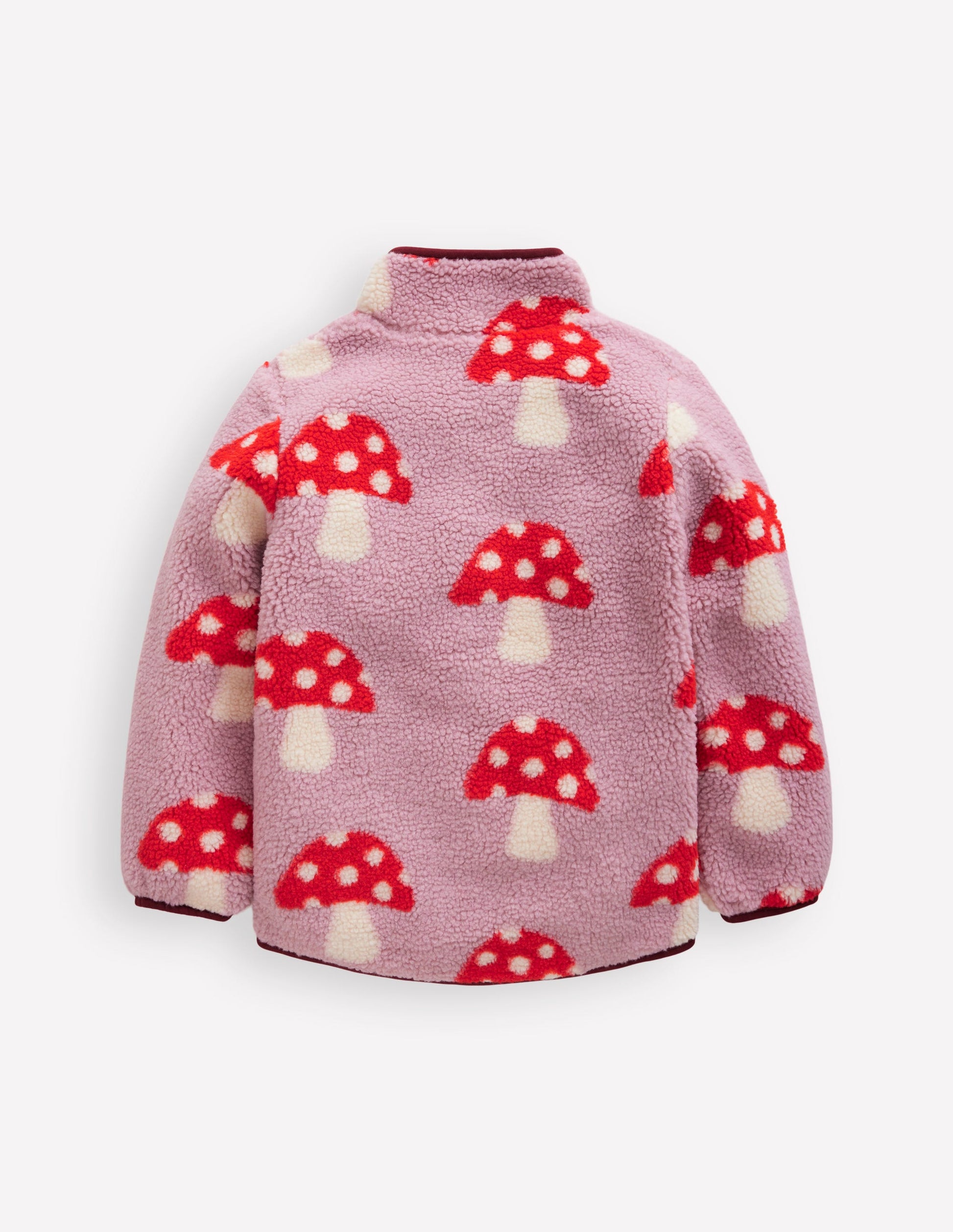 Eden Borg Zip-Through Jacket-Vintage Pink Large Toadstools-2