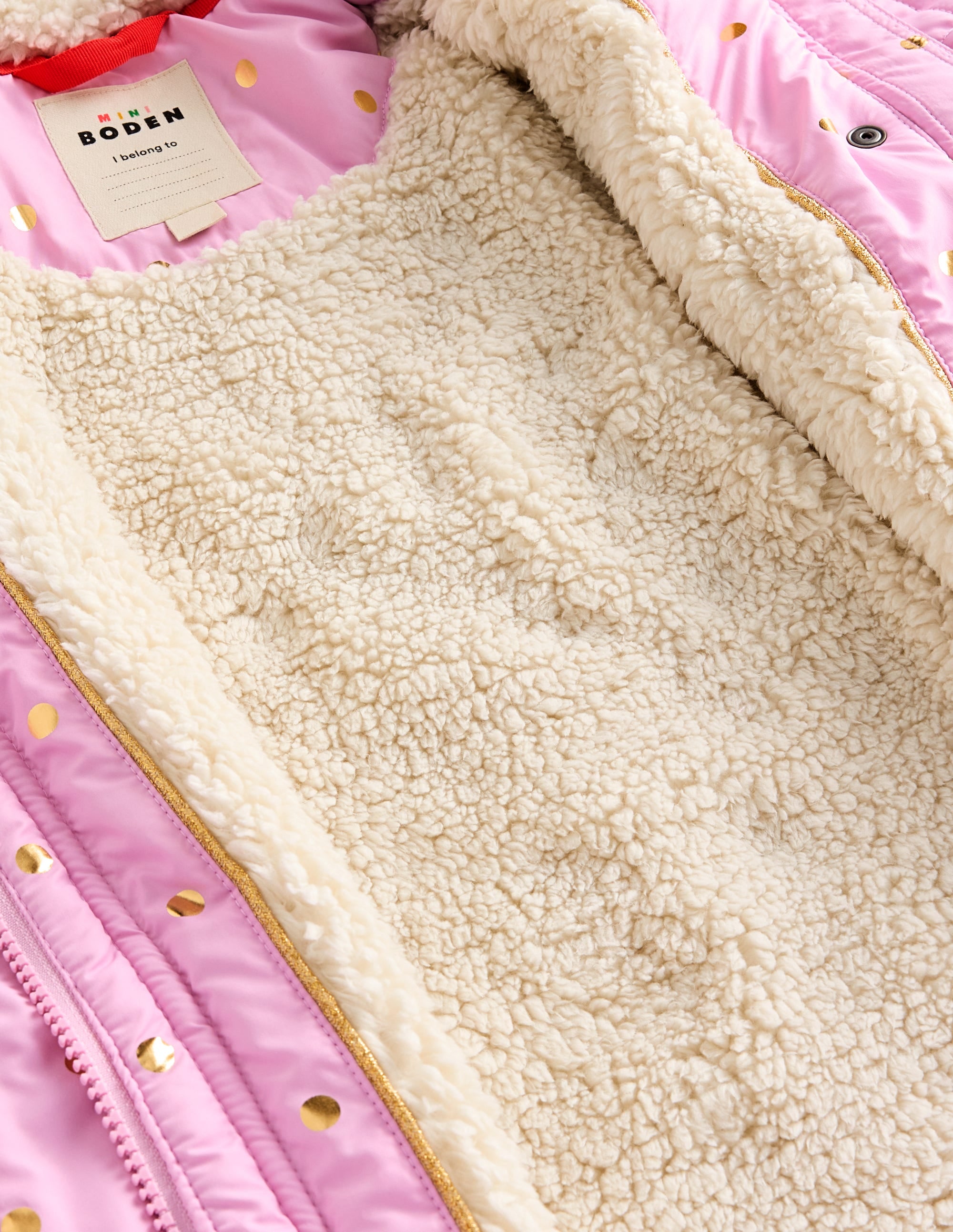 Pretty Quilted Coat-Soft Lavender Foil Spot - Image 5