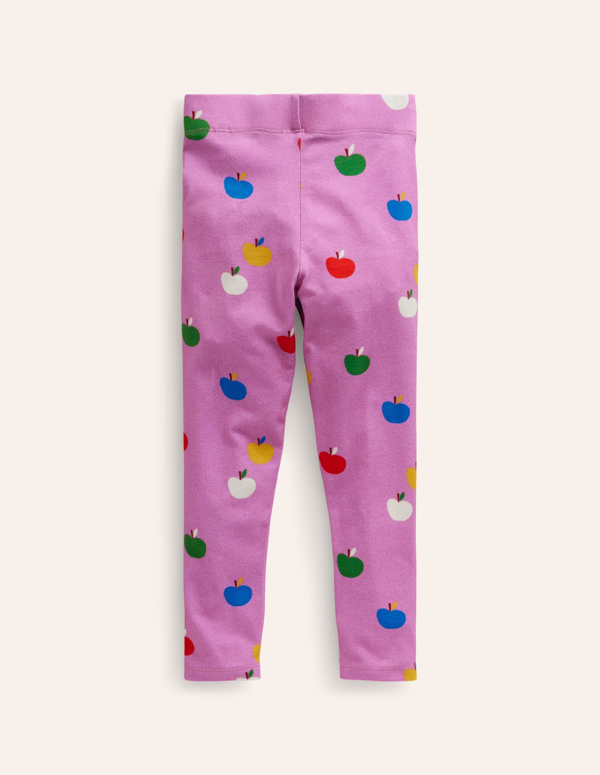 Everyday Fun Leggings-Vintage Mauve Rainbow Apples - Image 4