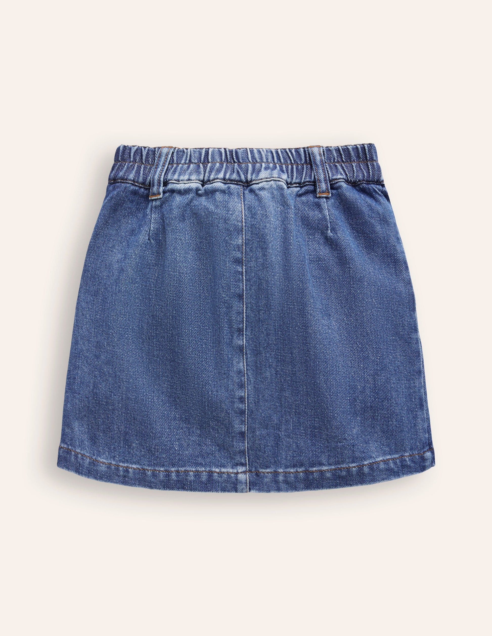 Button Pull-On Mini Skirt-Mid Vintage-2