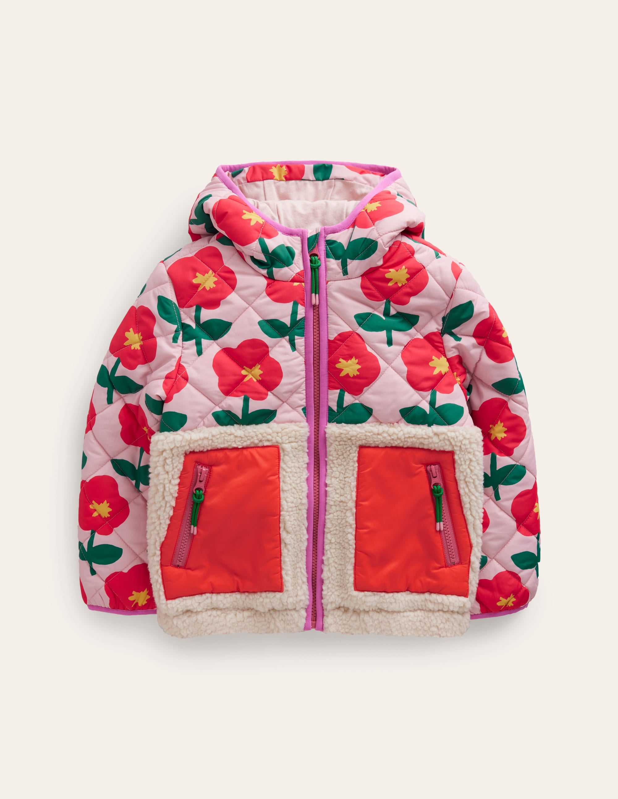 Annabelle Borg Mix Jacket-Vintage Pink Cut Out Flower - Image 1