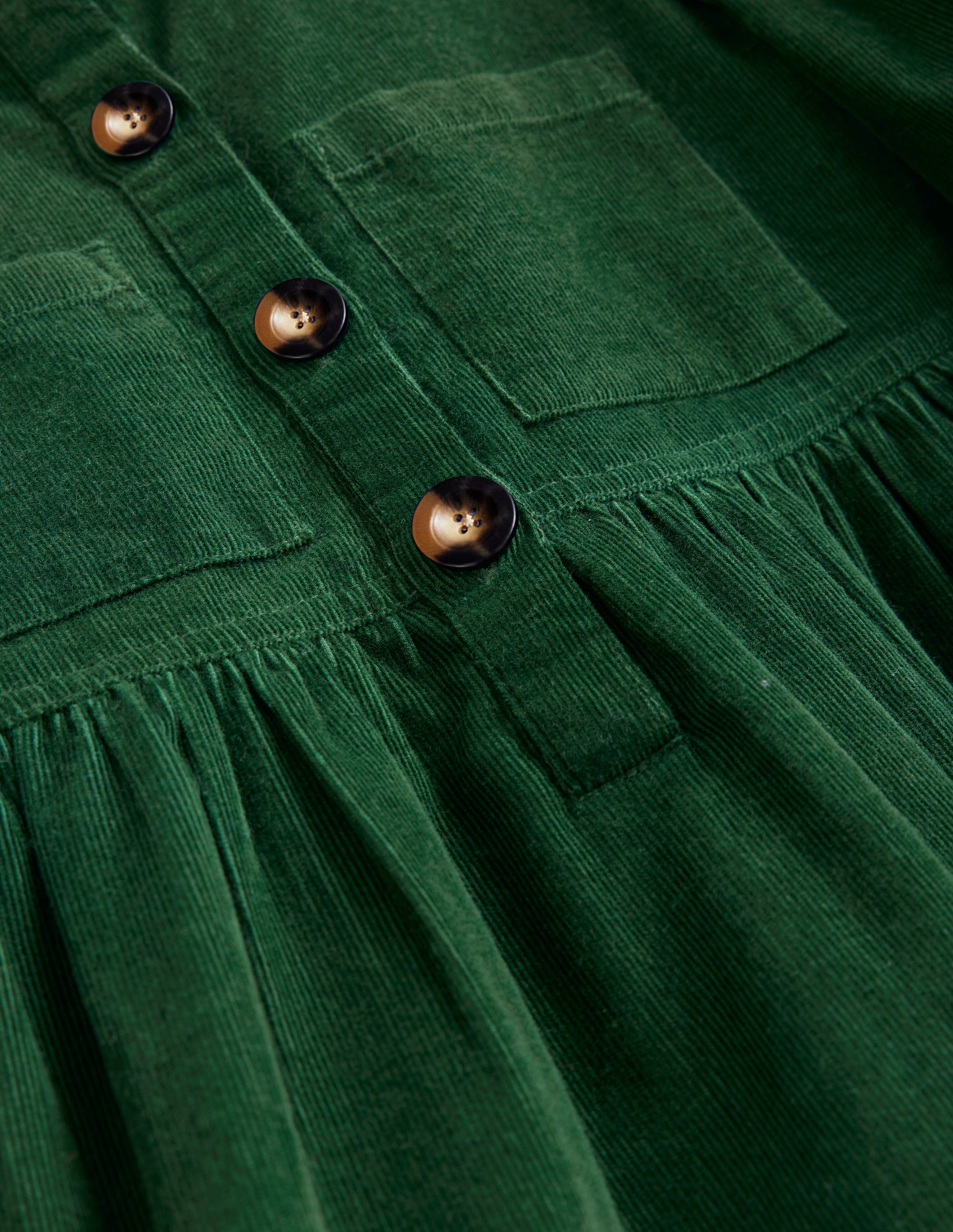 Puff Sleeve Shirt Dress-Pine Cord - Image 3