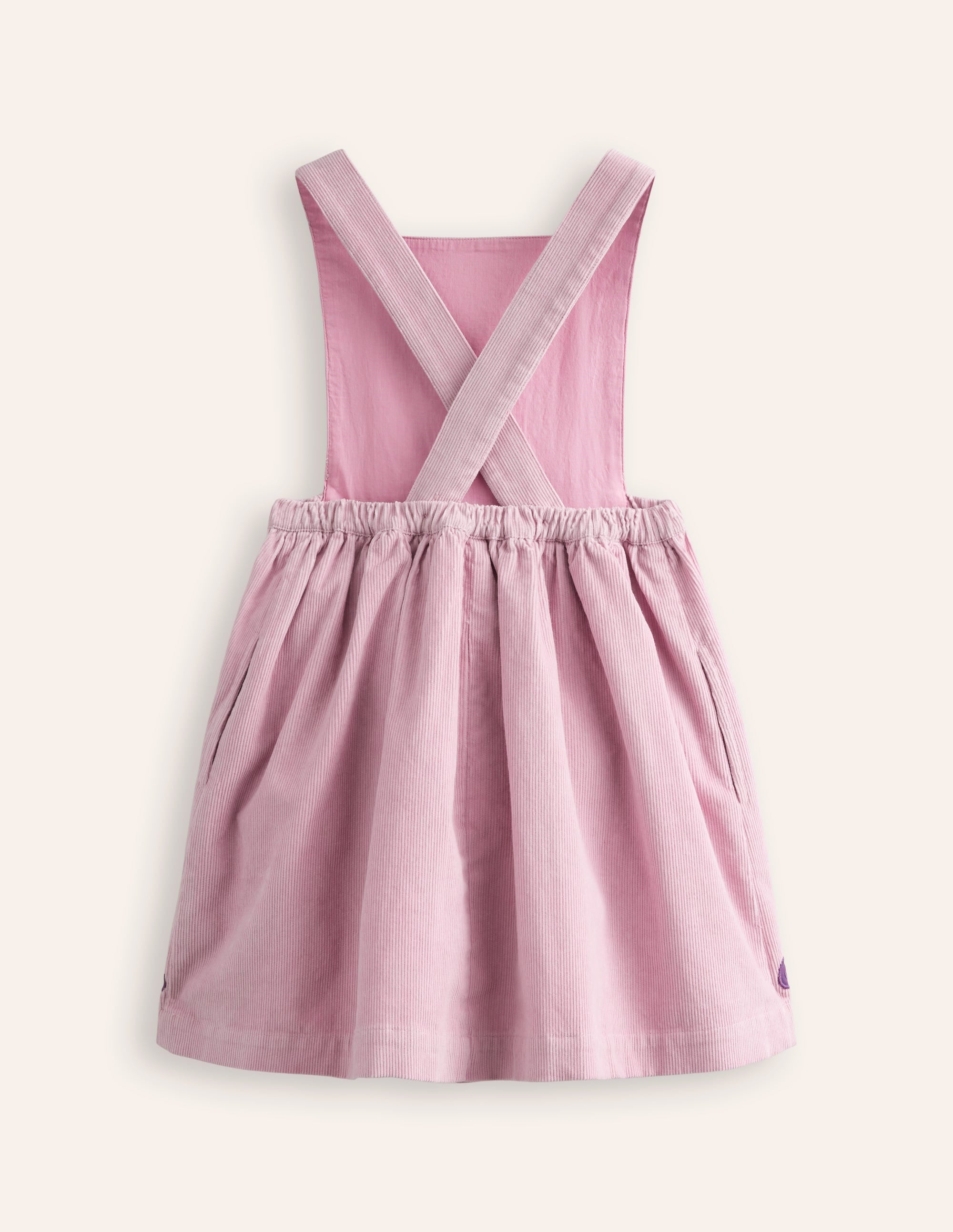 Lucilla Pinafore Dress-Mauve Mist Pumpkin Cats - Image 2