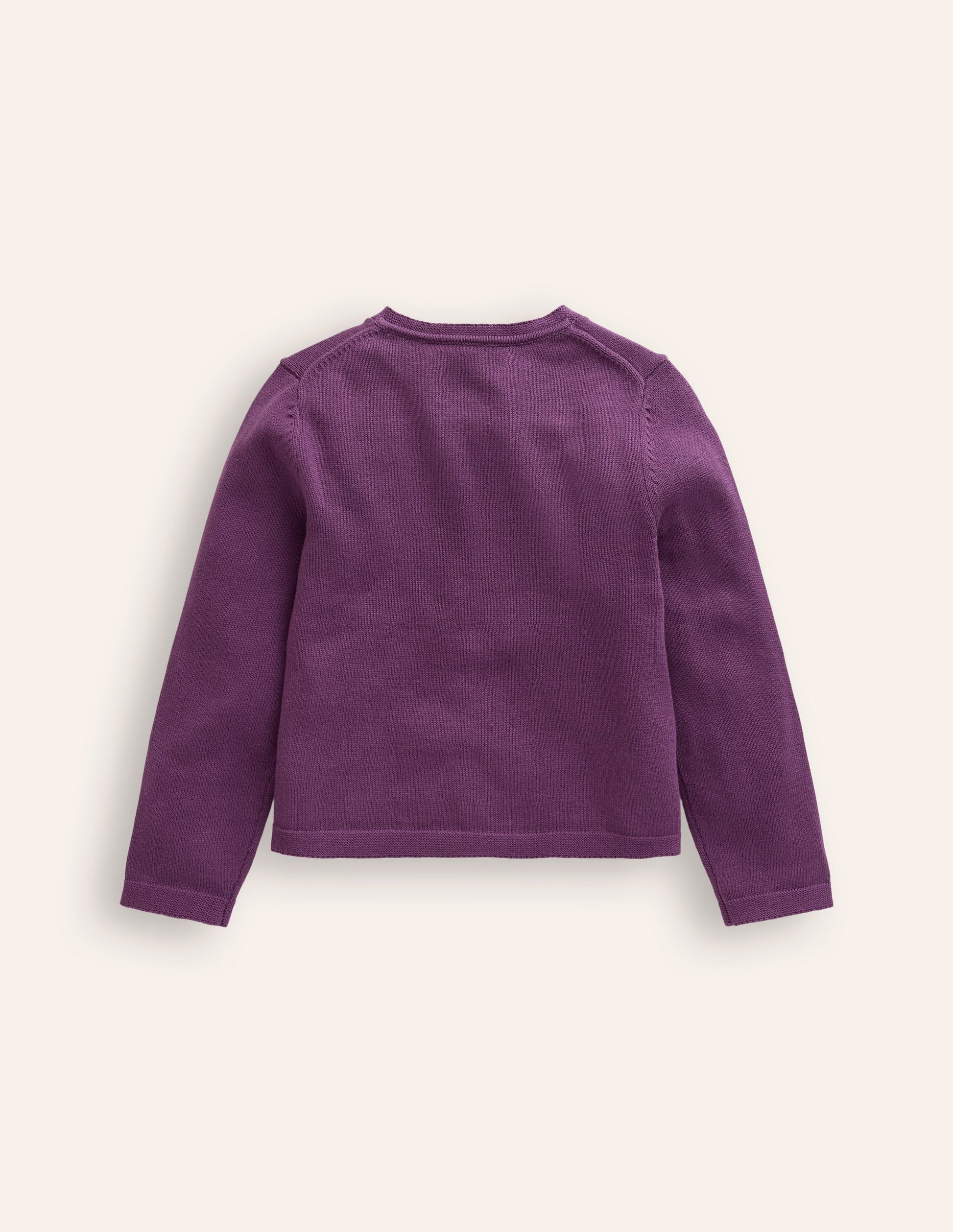 Pointelle Cotton Cardigan-Purple Berry Smoothie-2