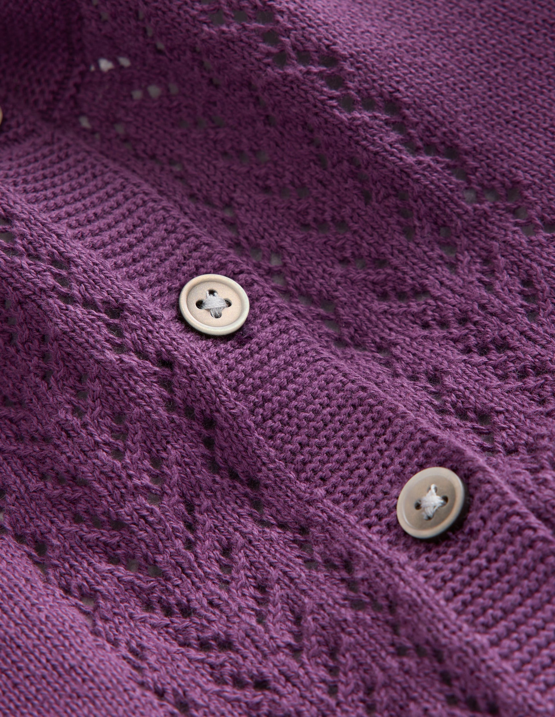Pointelle Cotton Cardigan-Purple Berry Smoothie-3