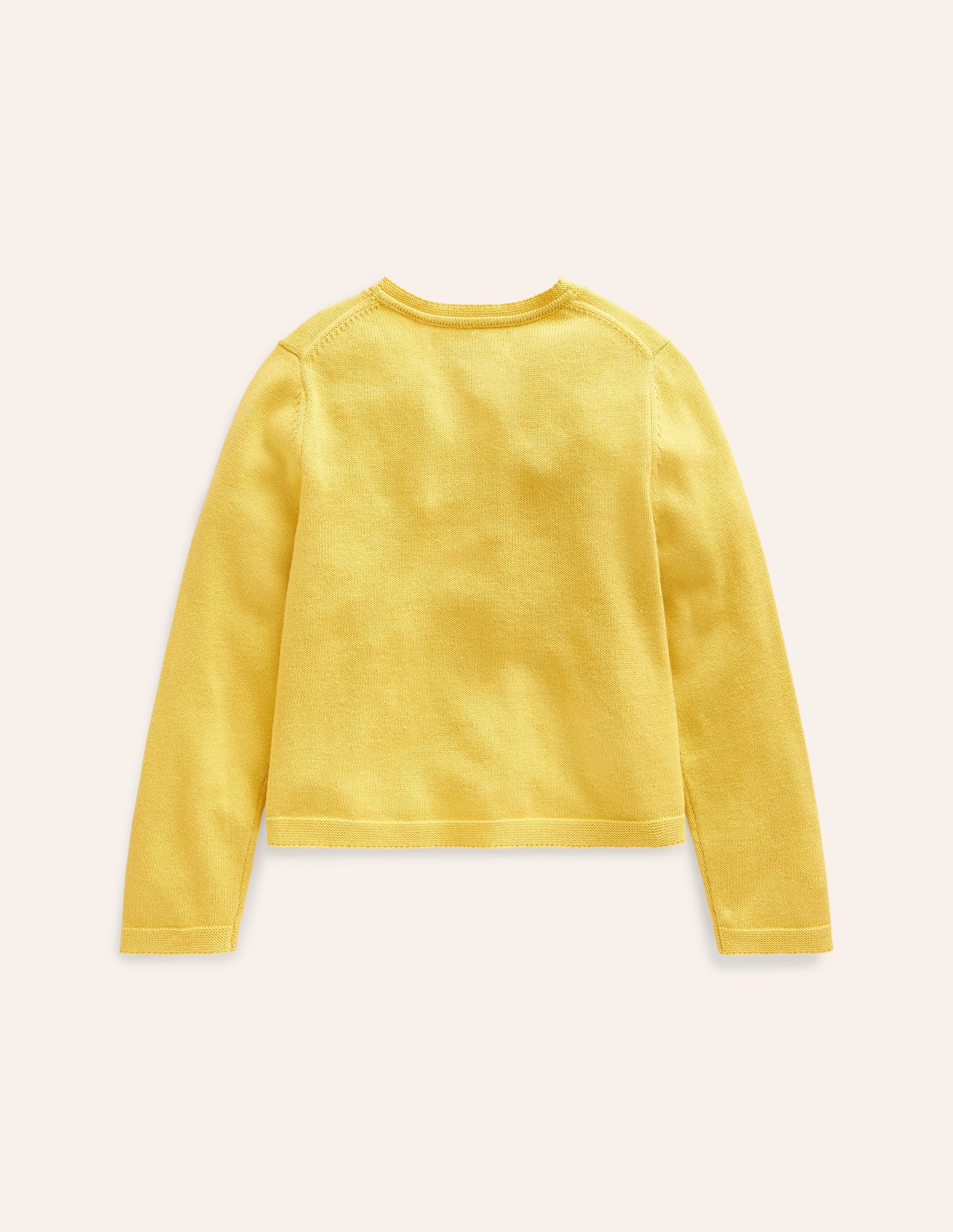Pointelle Cotton Cardigan-Honey Yellow-4