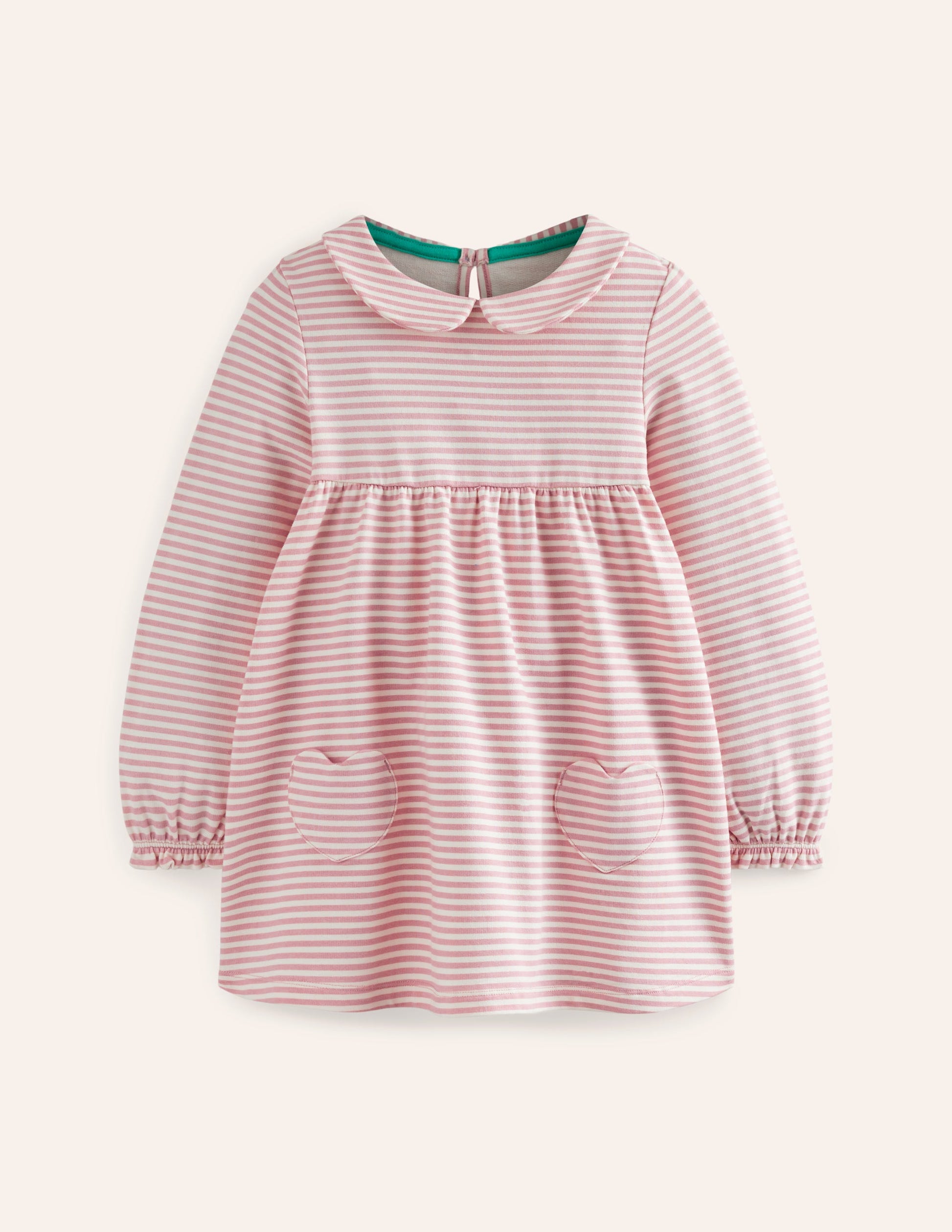 Collared Tunic-Vintage Pink/ Oatmeal Stripe-1