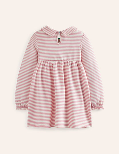 Collared Tunic-Vintage Pink/ Oatmeal Stripe-2
