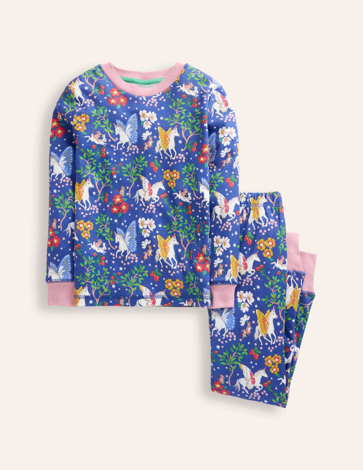 Snug Glow-In-The-Dark Pyjamas-Bluejay Unicorn - Image 1