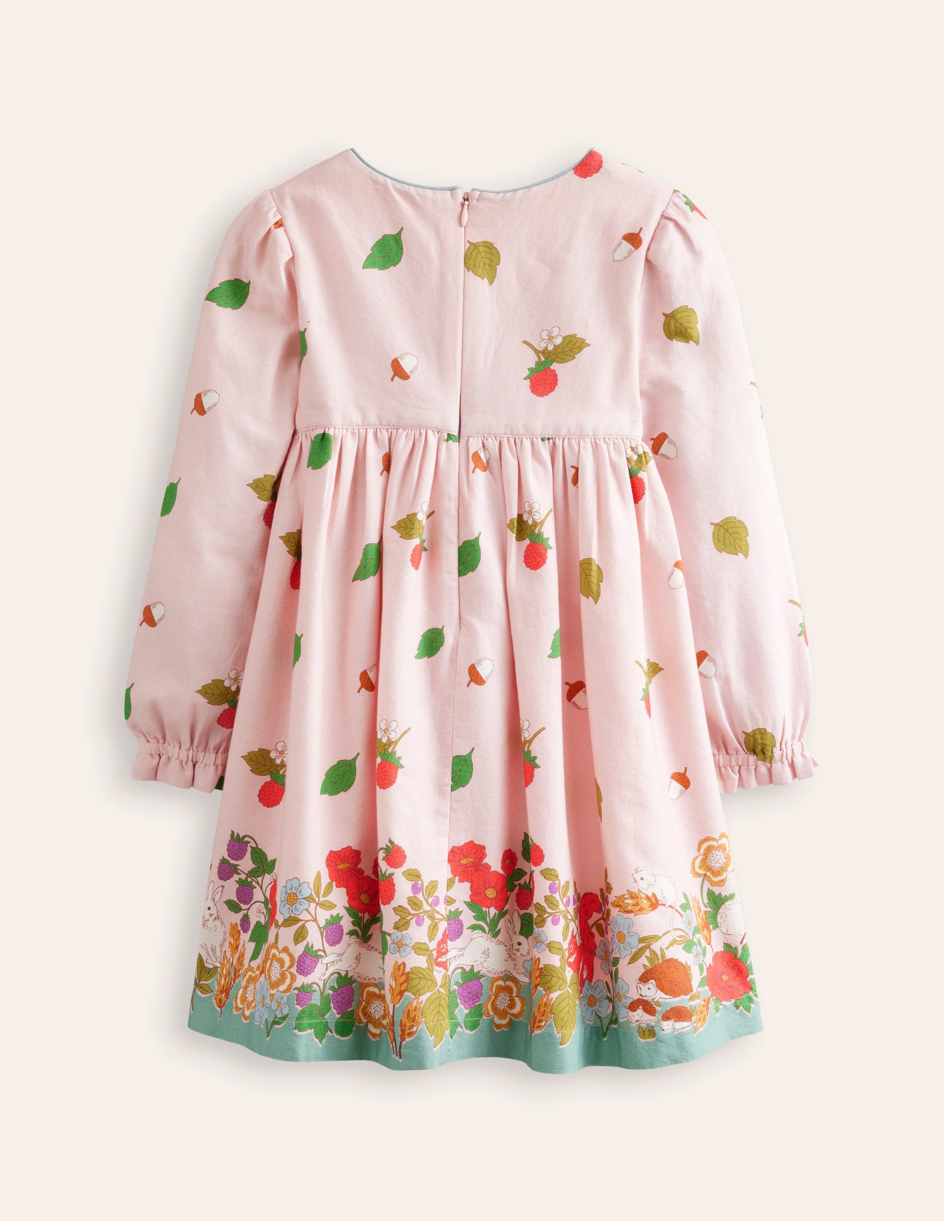 Bess Cosy Smocked Dress-French Pink Autumn Friends-2
