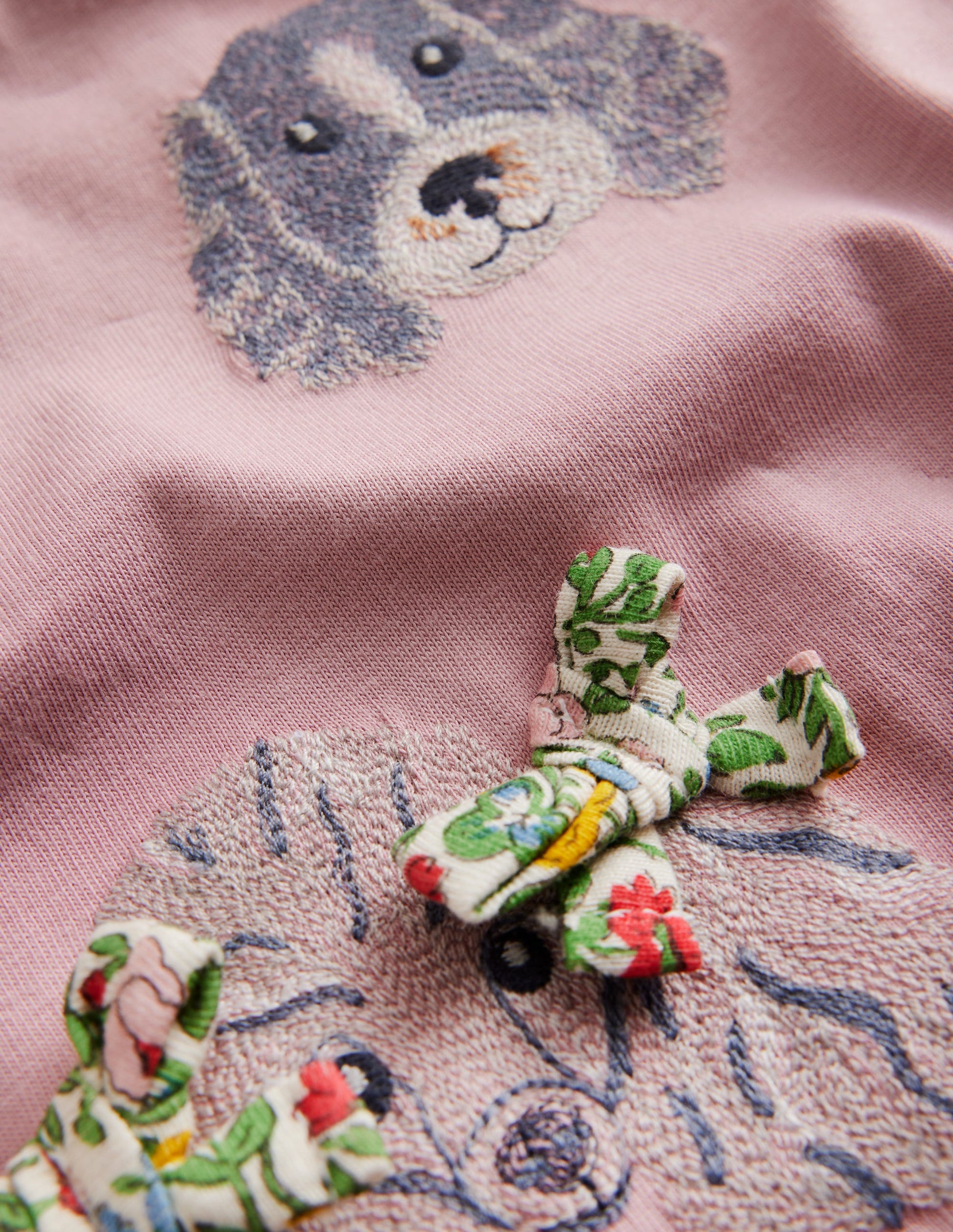 Superstitch Puff Sleeve Top-Vintage Pink Dogs-3