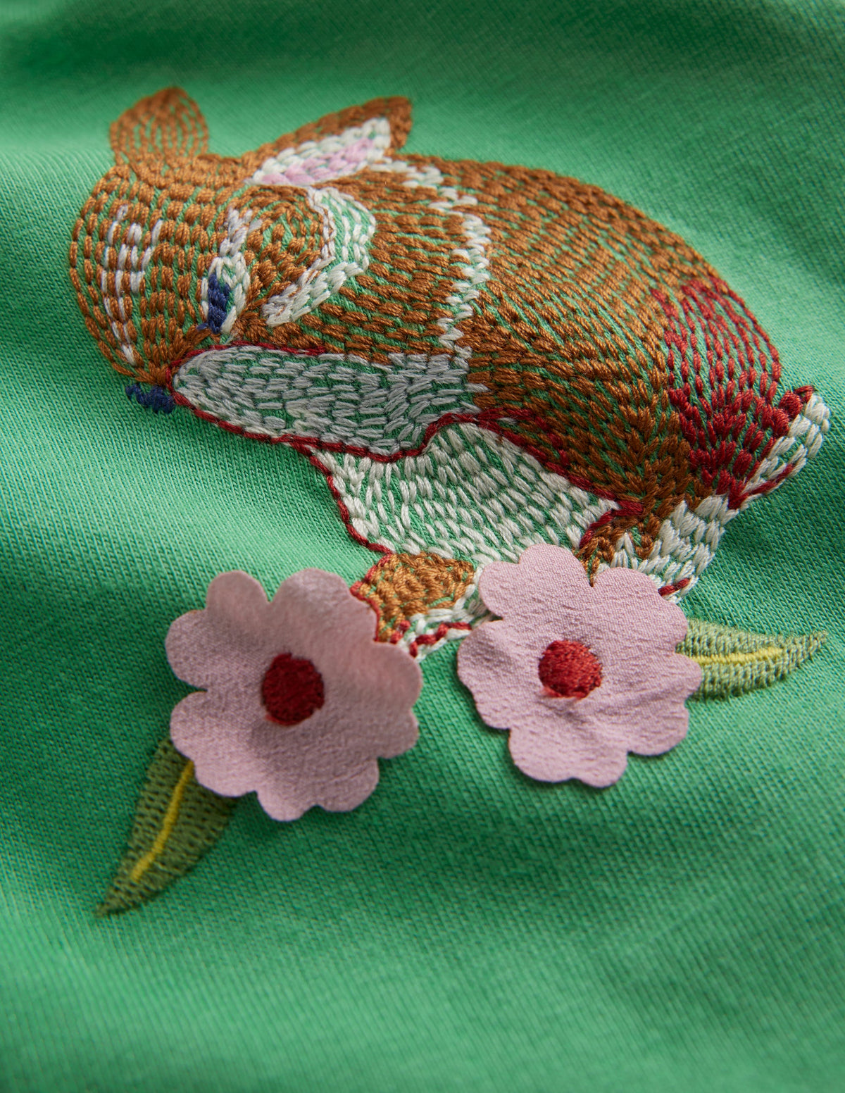 Superstitch Puff Sleeve Top-Jade Bunnies-3