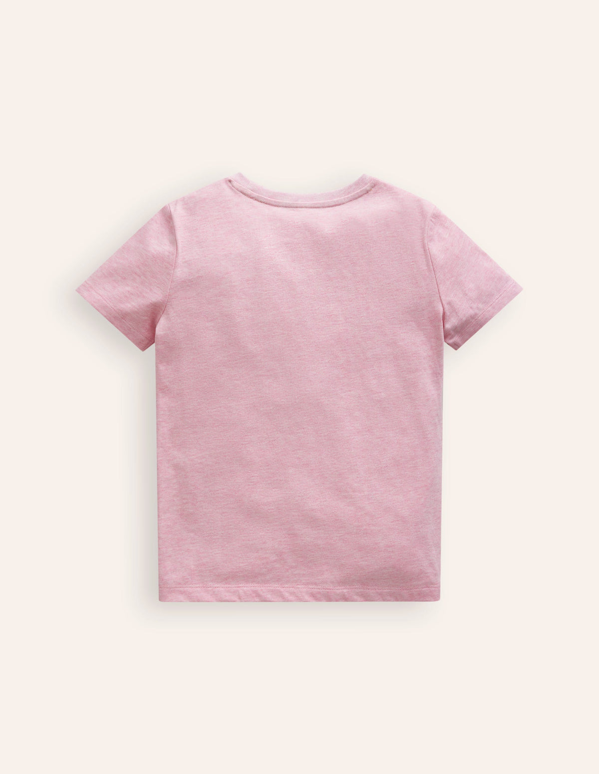 Appliqué Motif T-shirt-Pink Marl - Image 2