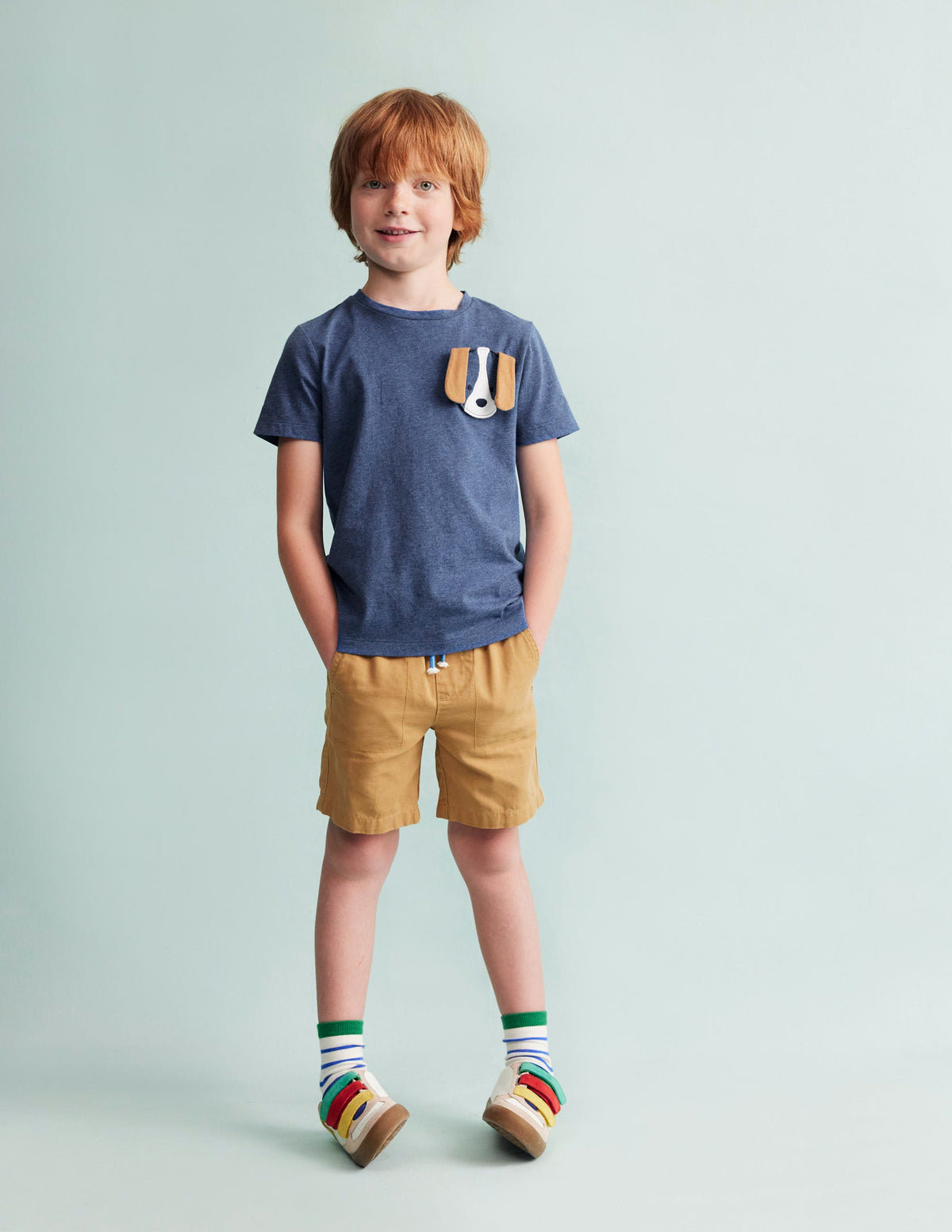 Appliqué Motif T-shirt-Starboard Blue Marl - Image 6