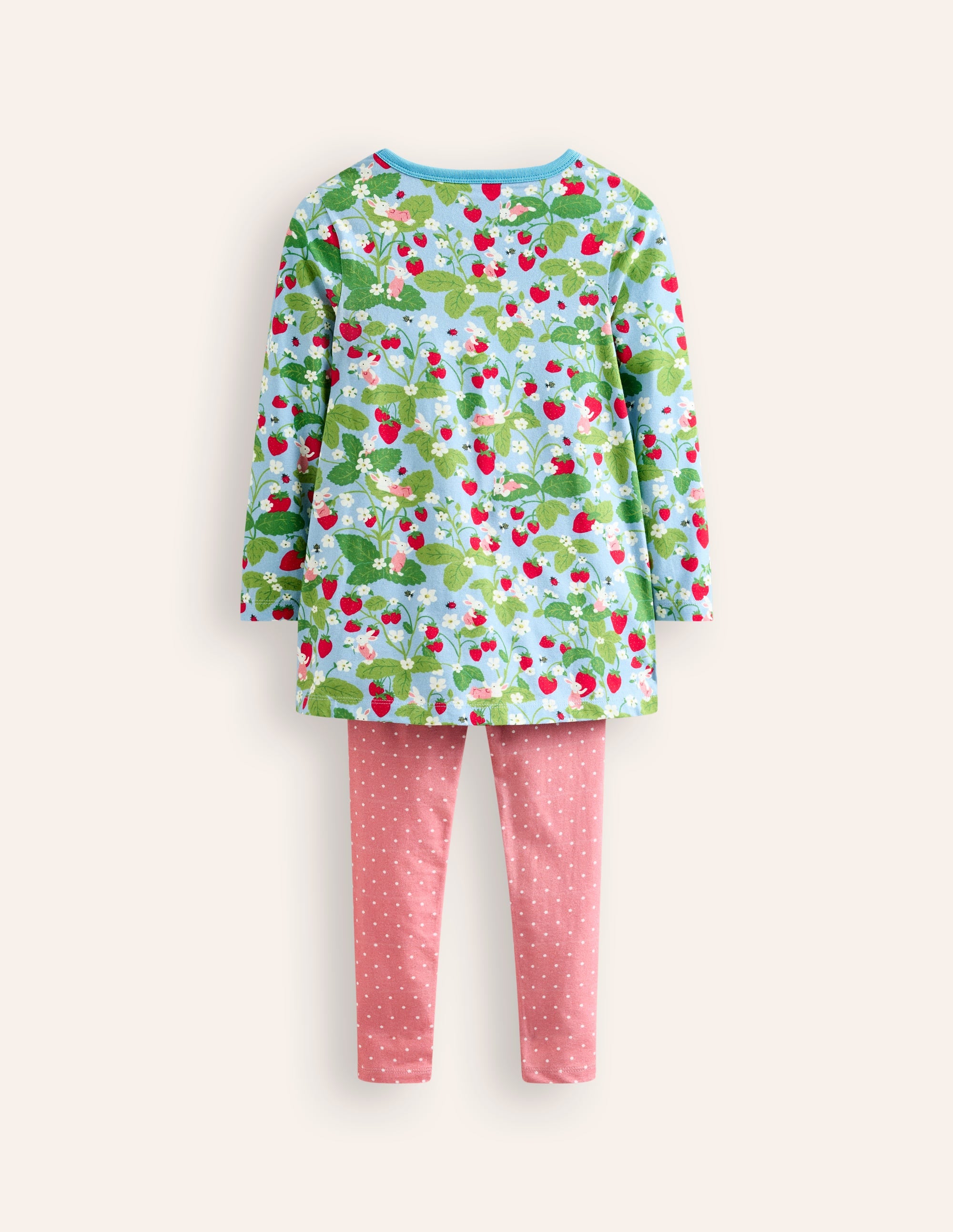 Print Tunic and Leggings Set-Strawberry Field - Image 2