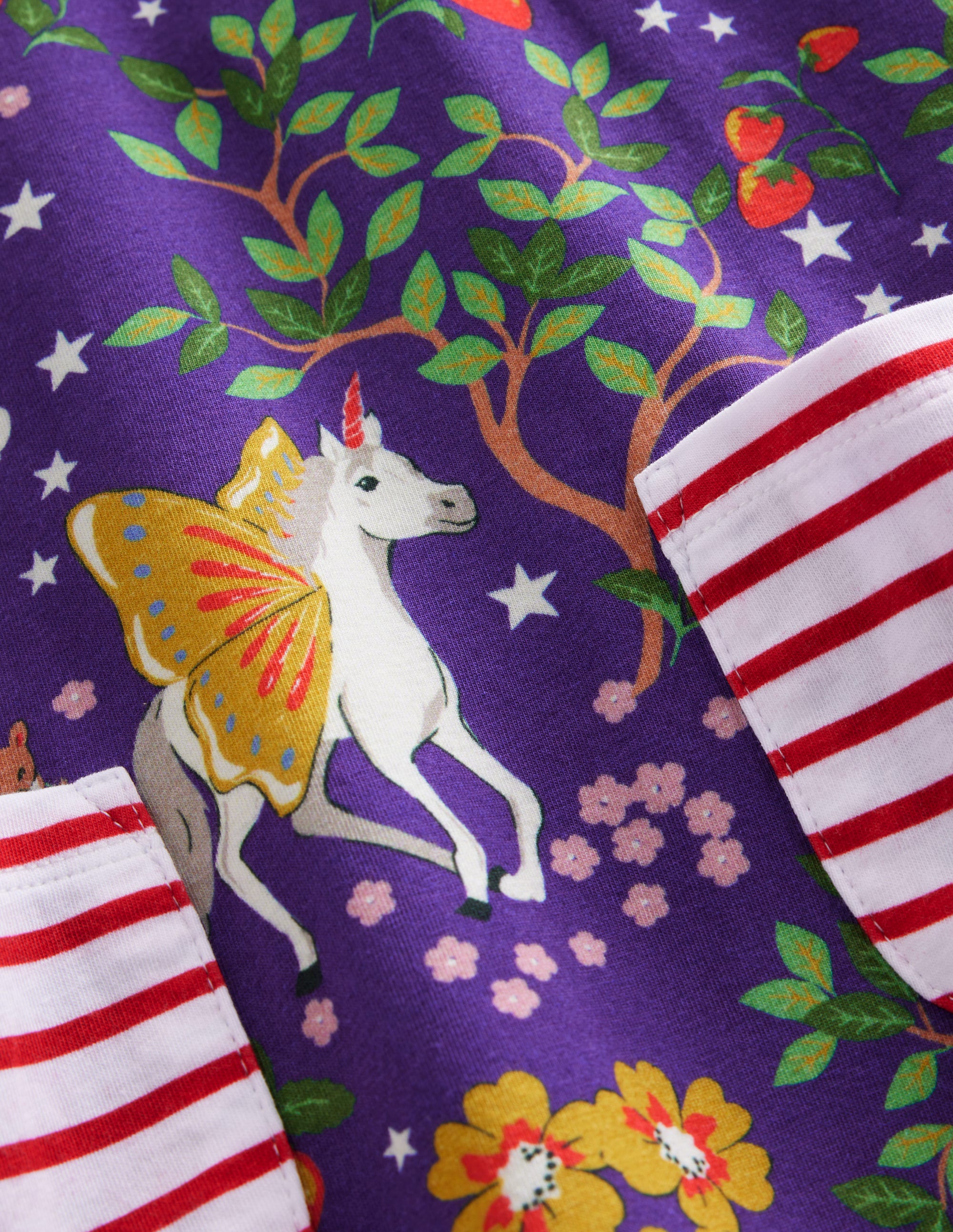 Print Tunic and Leggings Set-Blue Enchanted Unicorn - Image 3