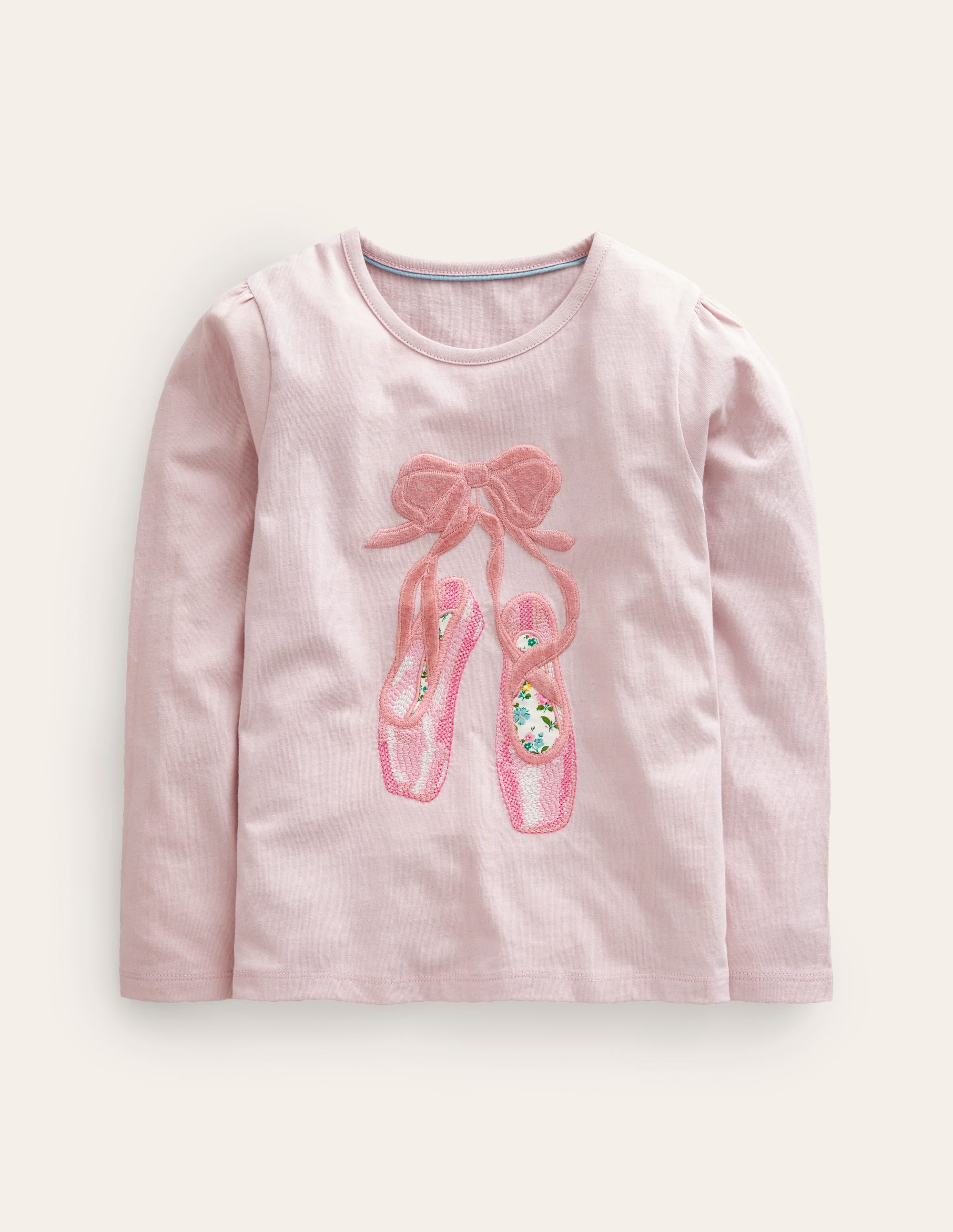 Puff Sleeve Logo Top-French Pink - Image 1