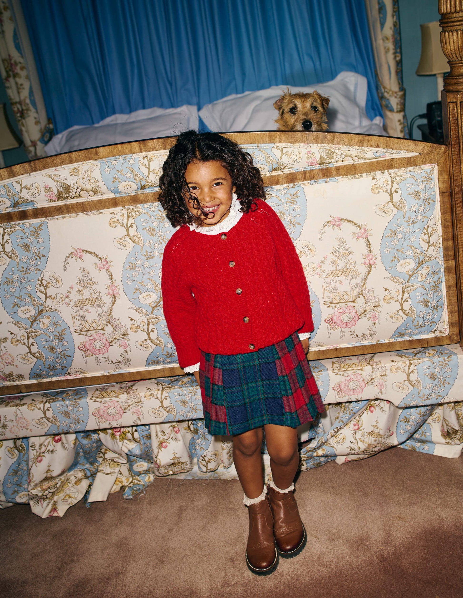 Helen Kilt-Red and French Navy Check-7