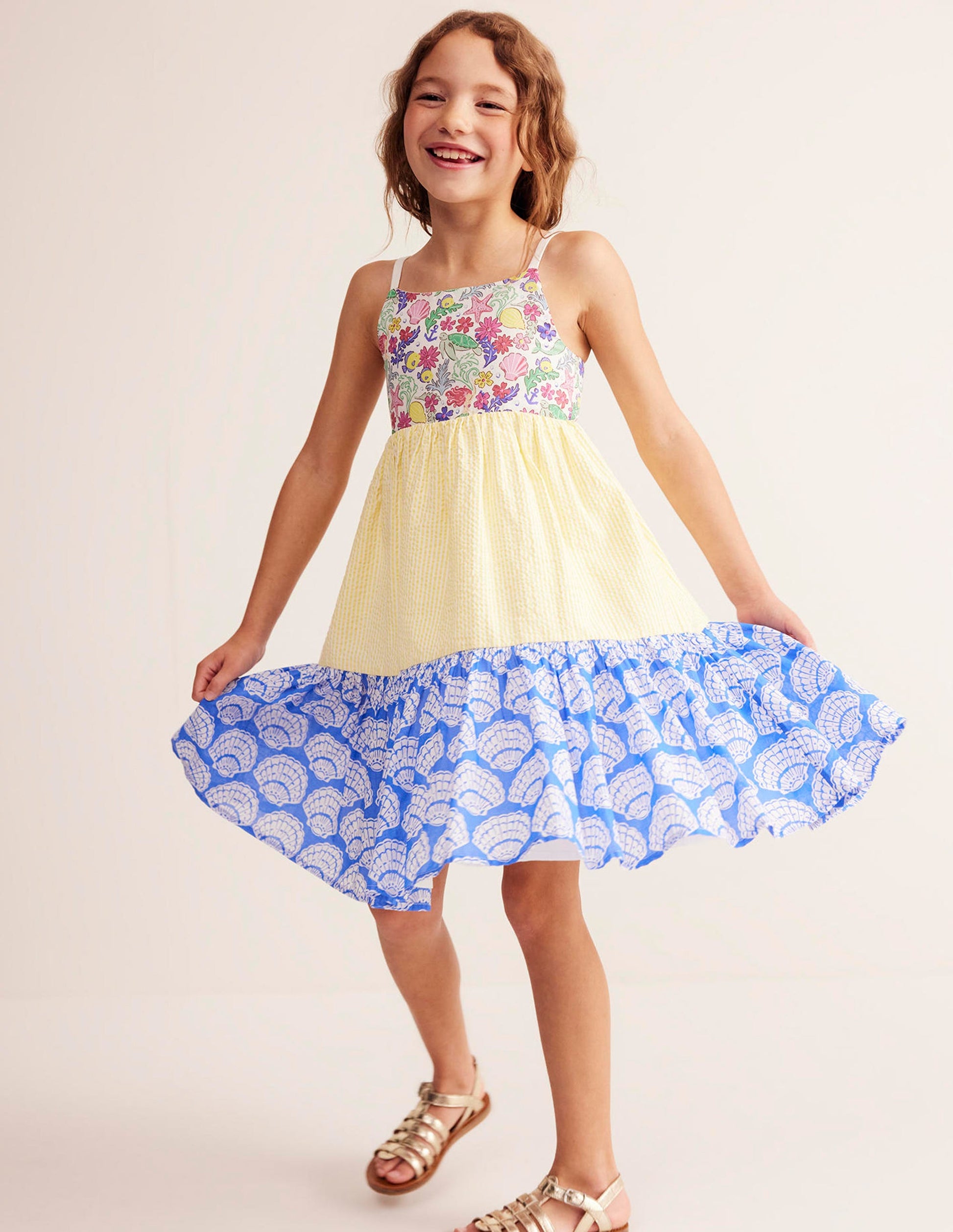 Deadstock Dresses-Blue Seashell Hotchpotch-4