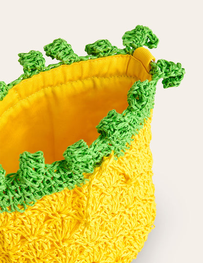 Crochet Fruit Bag-Pineapple Yellow Boden UK - Main Image