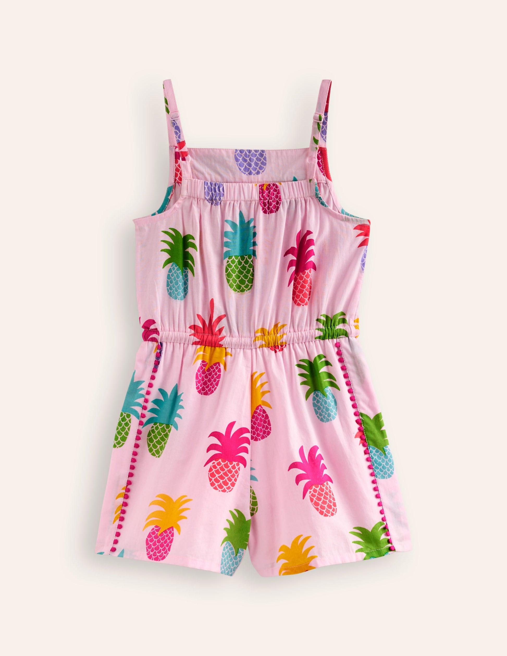 Woven Holiday Playsuit-Blooming Pink Pineapples-2